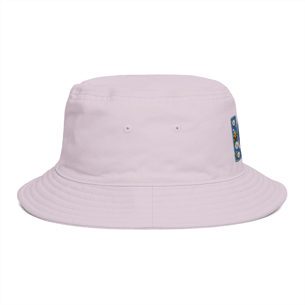 LOVE Daisy Bucket Hat — Floral Embroidered Brown Sun Hat