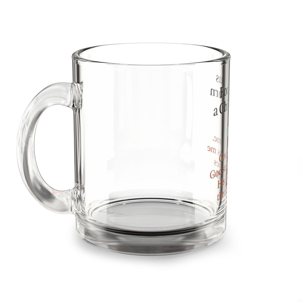 Glass Mug — "For unto us a Child is born" Isaiah 9:6 Christmas Prayer Mug