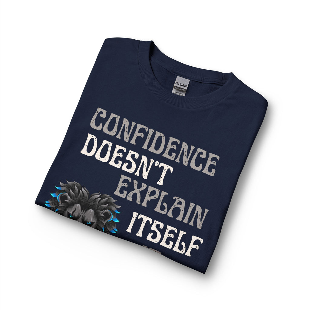 Confidence Doesn't Explain Itself Speaks Long Sleeve Tee — Lion Graphic