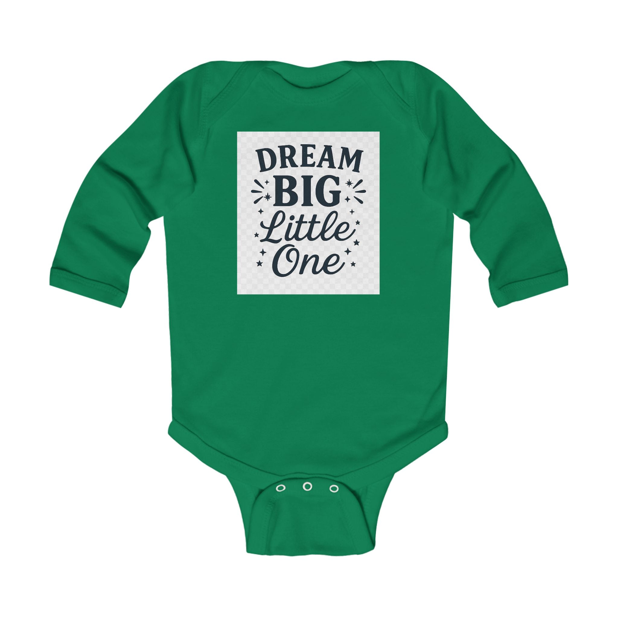 Infant Bodysuit — "Dream Big Little One" Long Sleeve Baby Onesie