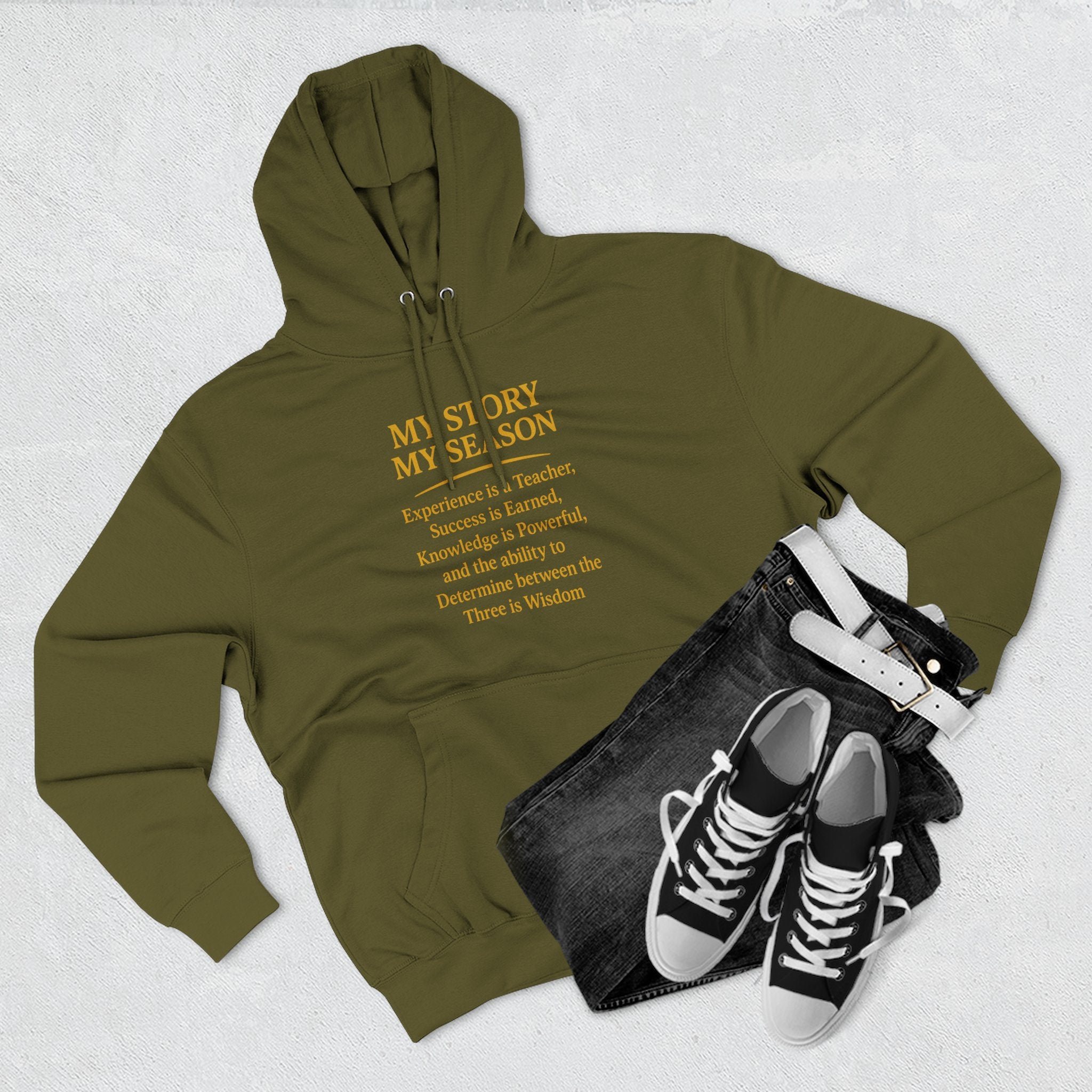 My Story My Season Fleece Hoodie - Inspirational Quote Pullover for Teachers & Creatives
