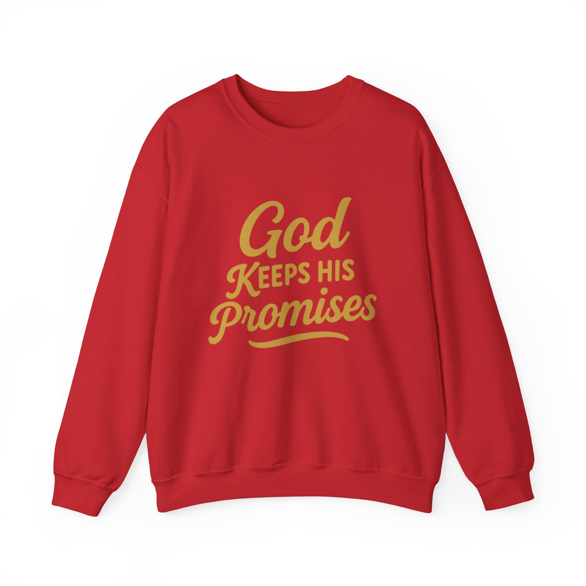 Religious Sweatshirt — "God Keeps His Promises" Crewneck Christian Pullover