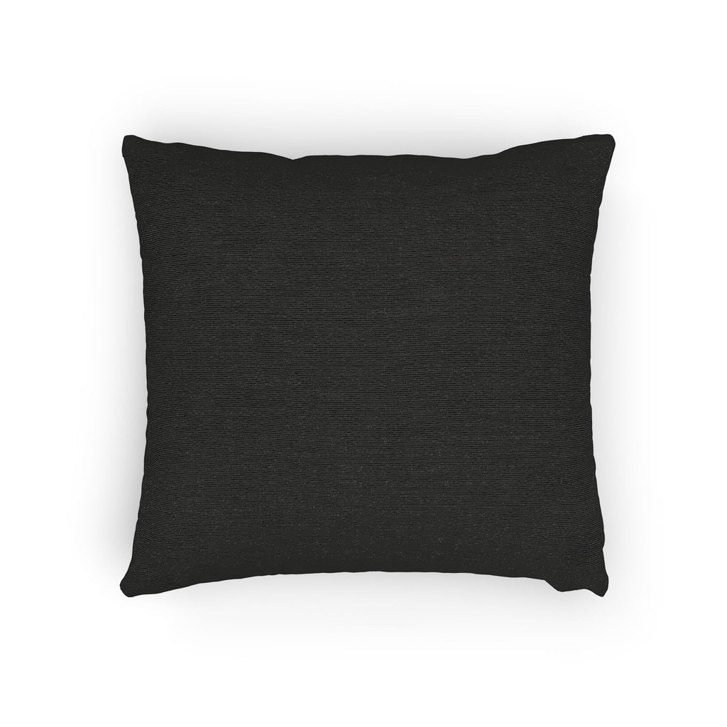 Woven Throw Pillow — Charcoal Textured Decorative Cushion
