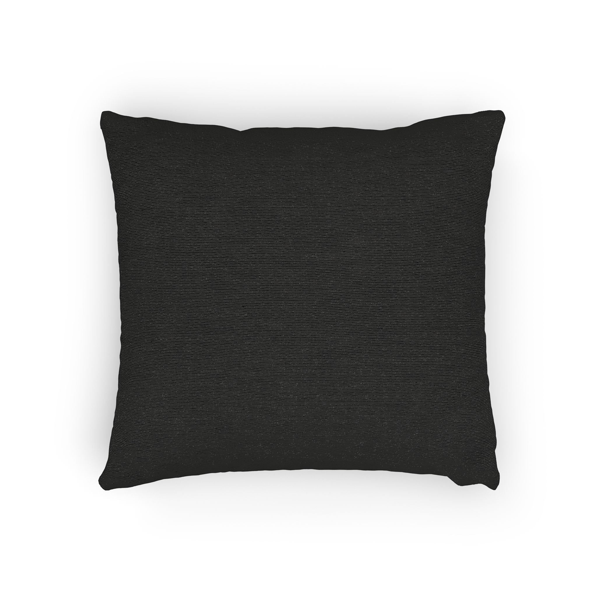 Woven Throw Pillow — Charcoal Textured Decorative Cushion