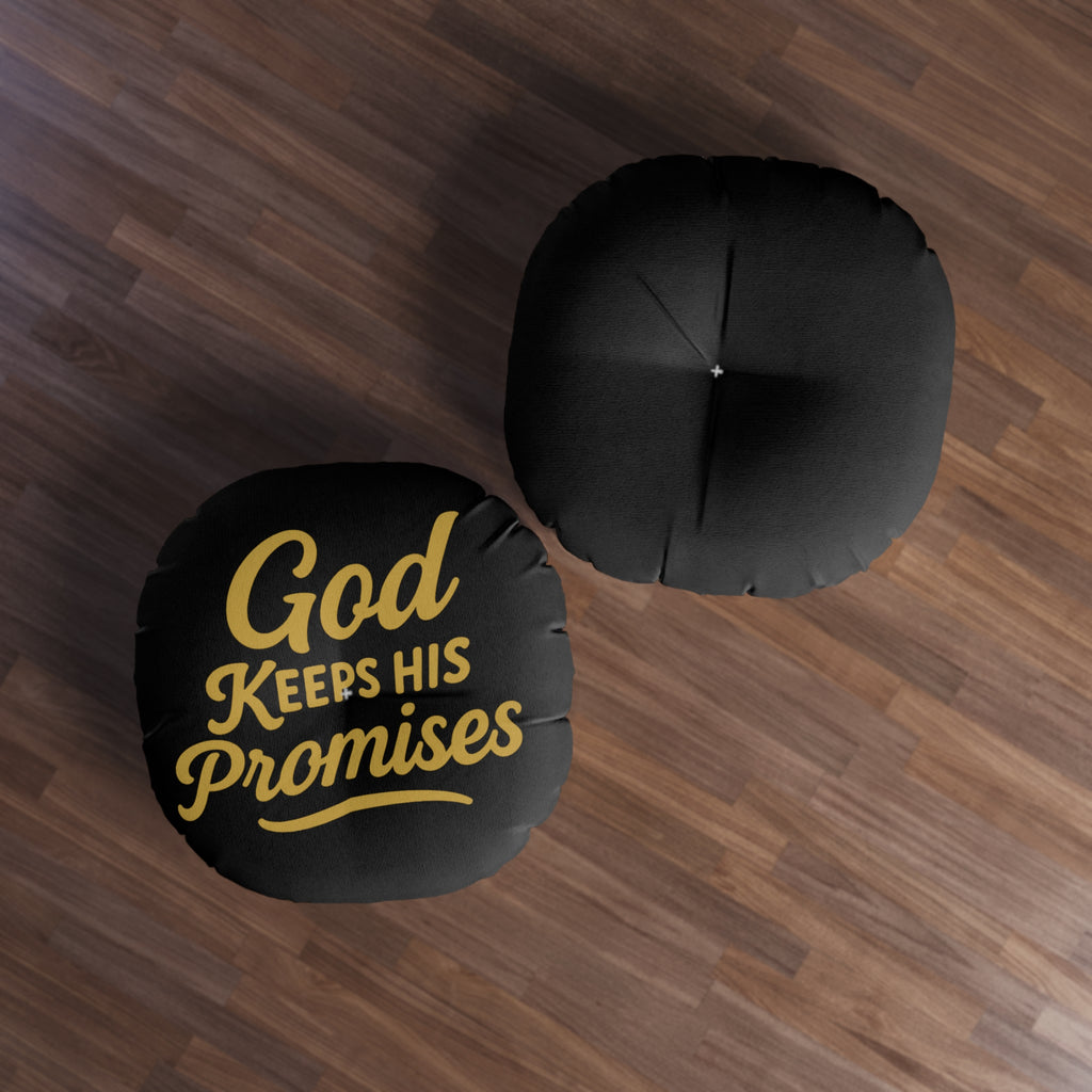 God Keeps His Promises Round Floor Pillow