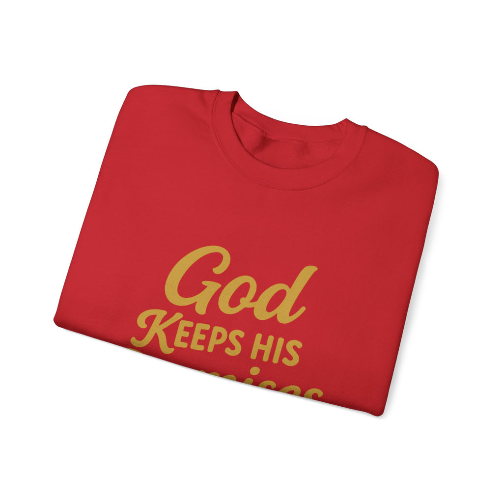 Religious Sweatshirt — "God Keeps His Promises" Crewneck Christian Pullover