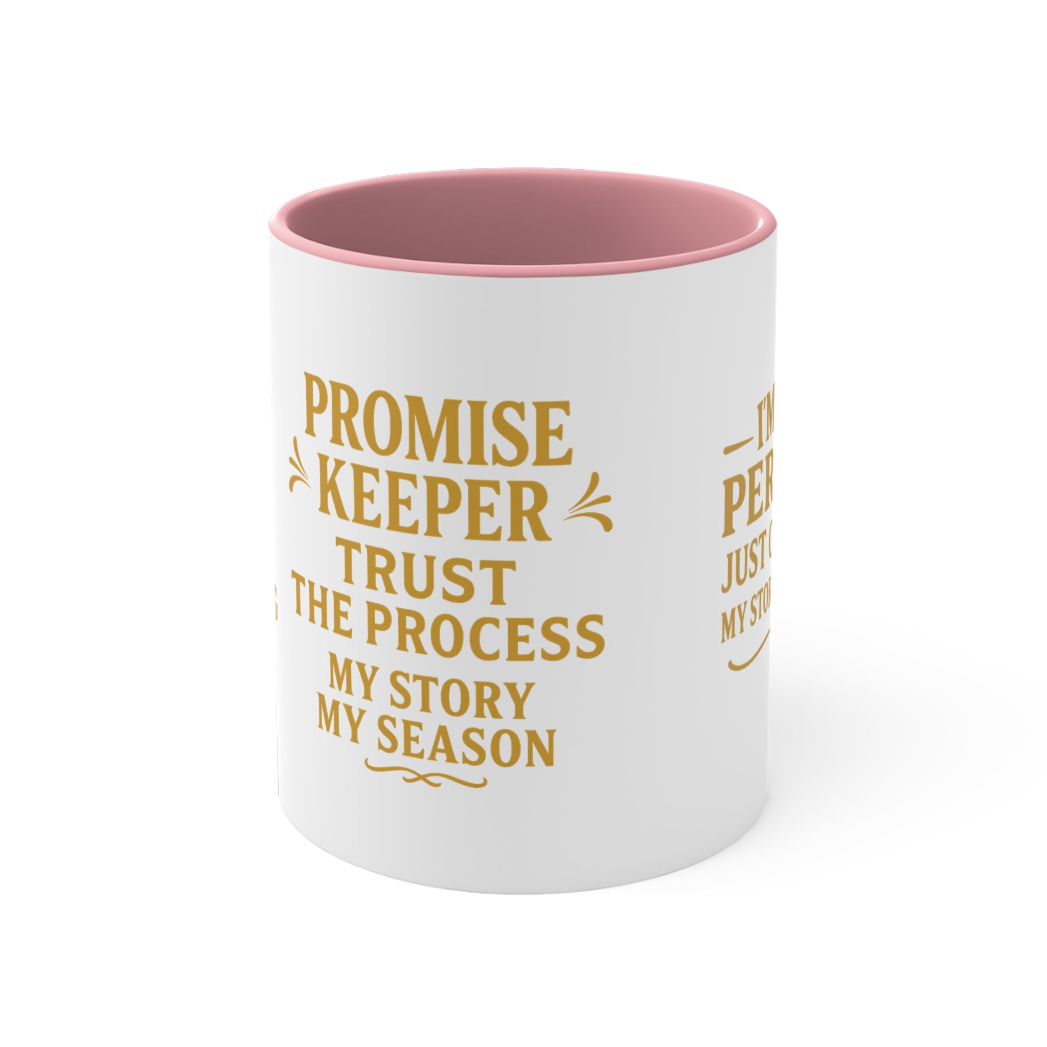 Inspirational Faith Mug — "Promise Keeper, Trust the Process" Accent Coffee Cup