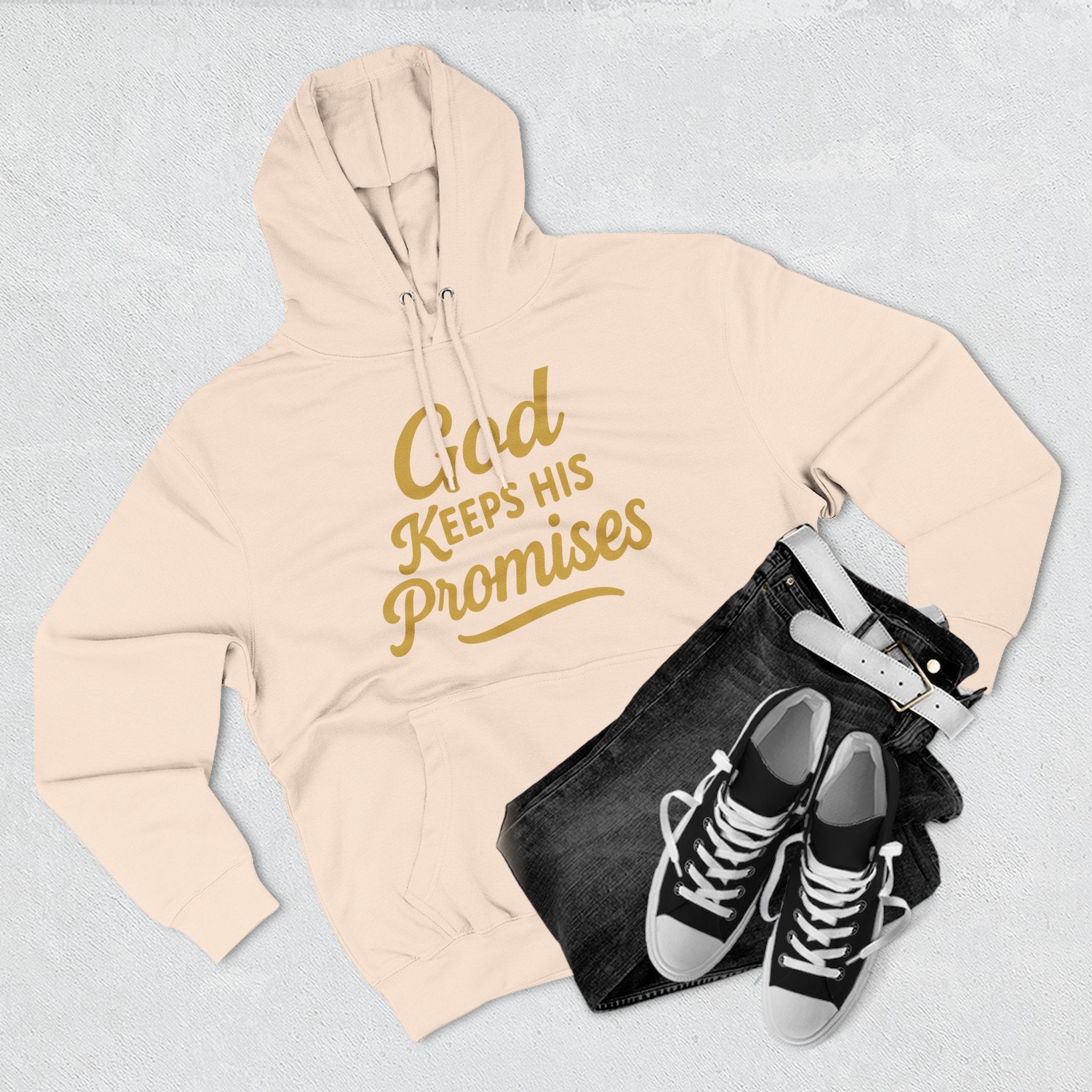 Hoodie — "God Keeps His Promises" Inspirational Christian Pullover