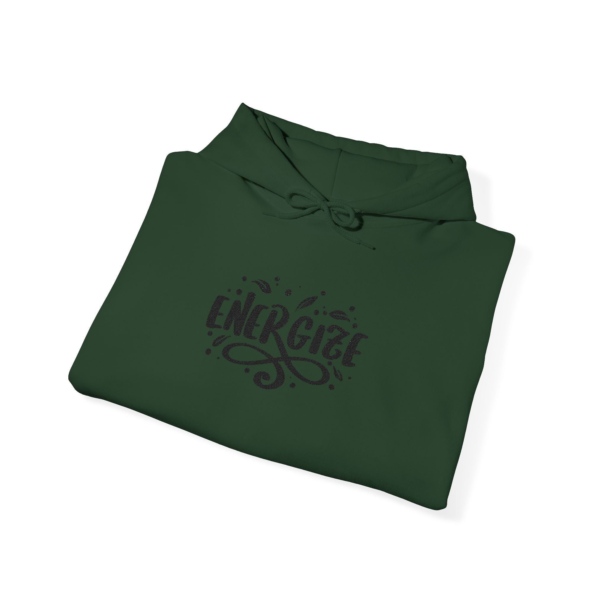 Energize Script Hoodie – Motivational White Pullover