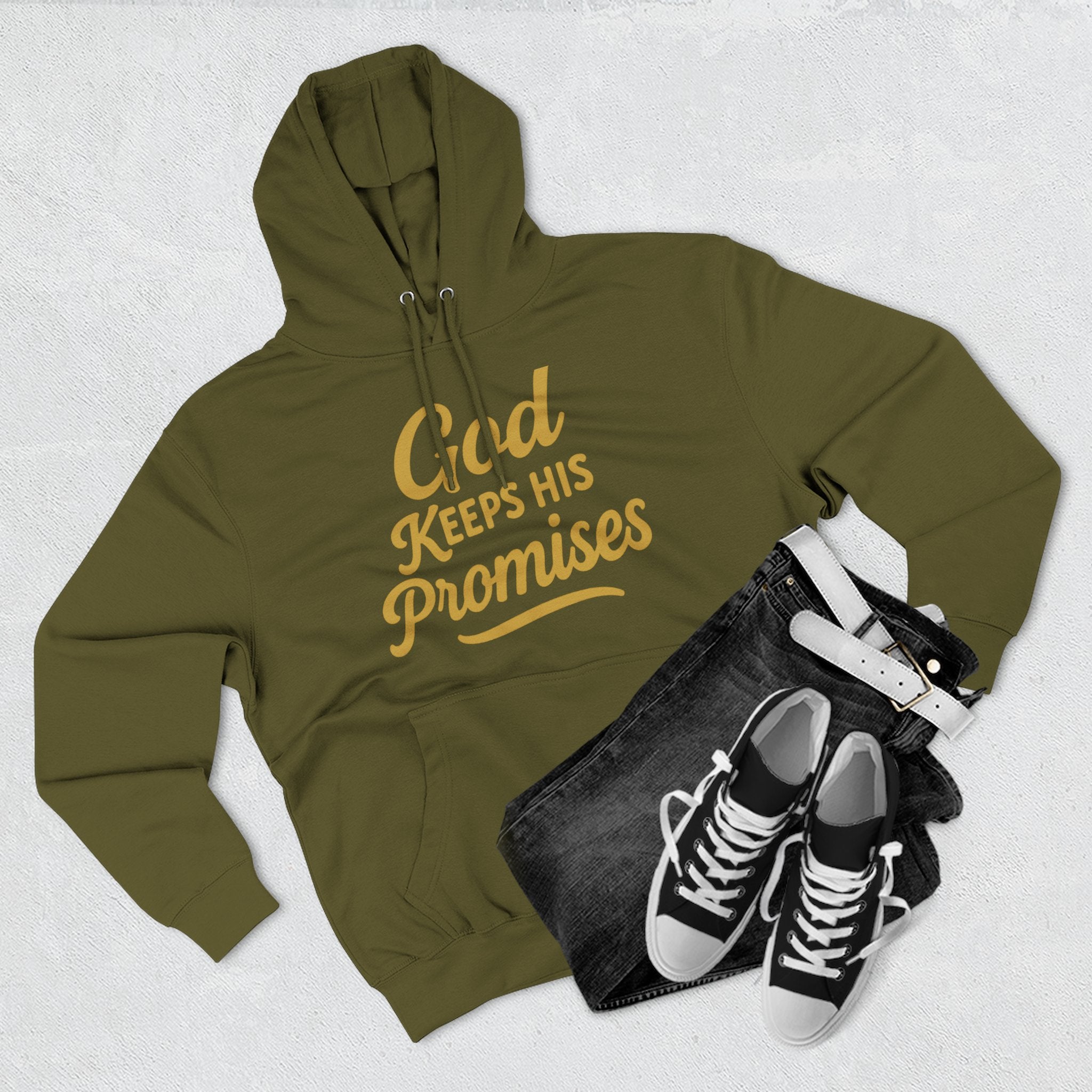 Hoodie — "God Keeps His Promises" Inspirational Christian Pullover