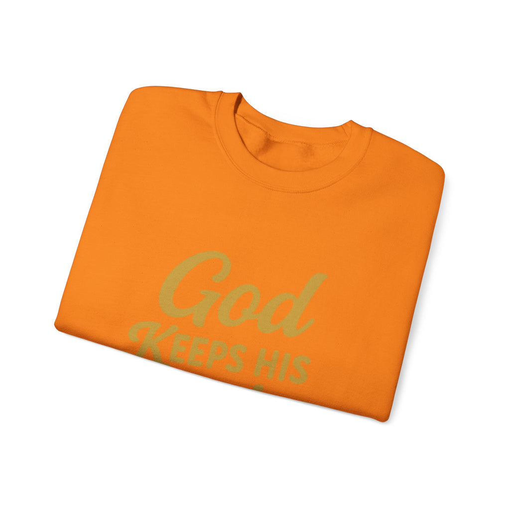 Christian Crewneck Sweatshirt — "God Keeps His Promises" Inspirational Pullover