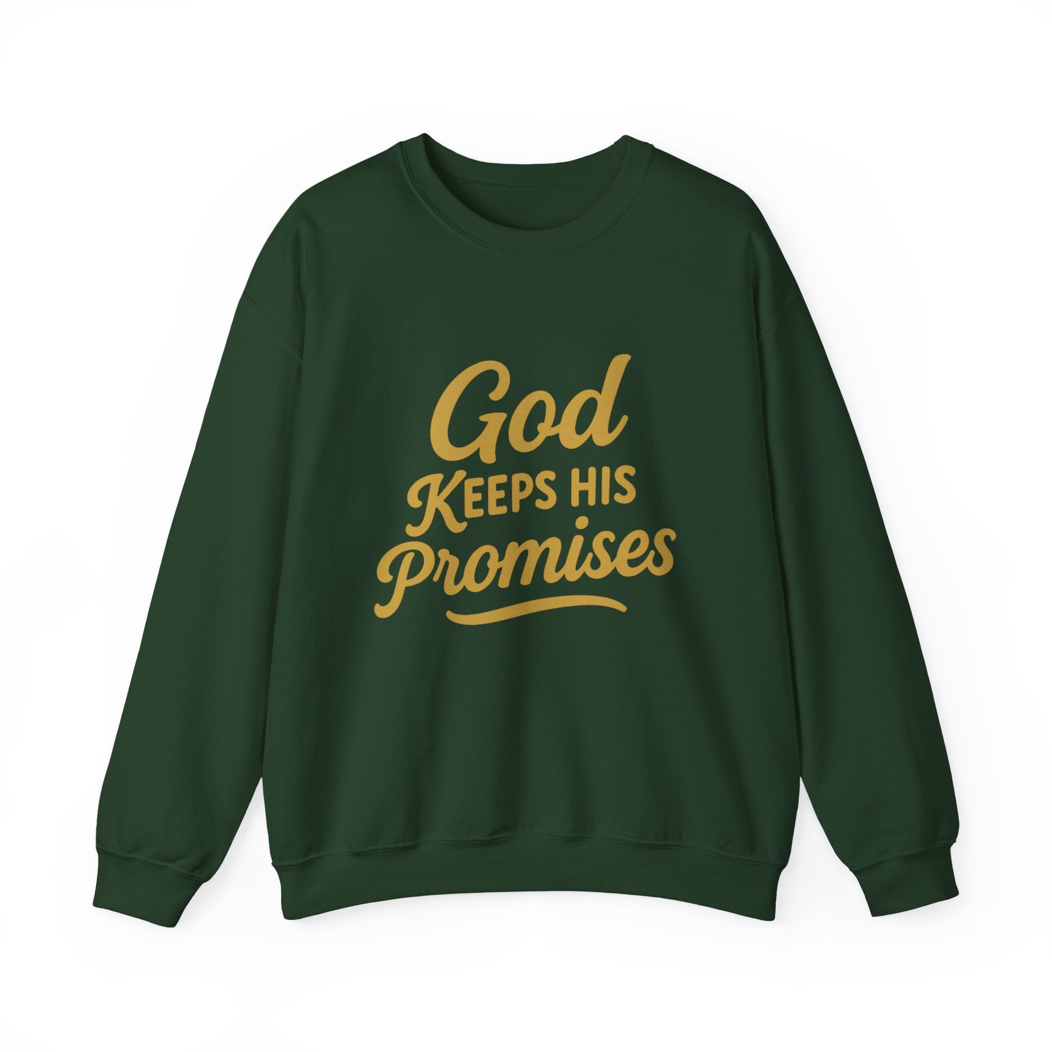 Religious Sweatshirt — "God Keeps His Promises" Crewneck Christian Pullover