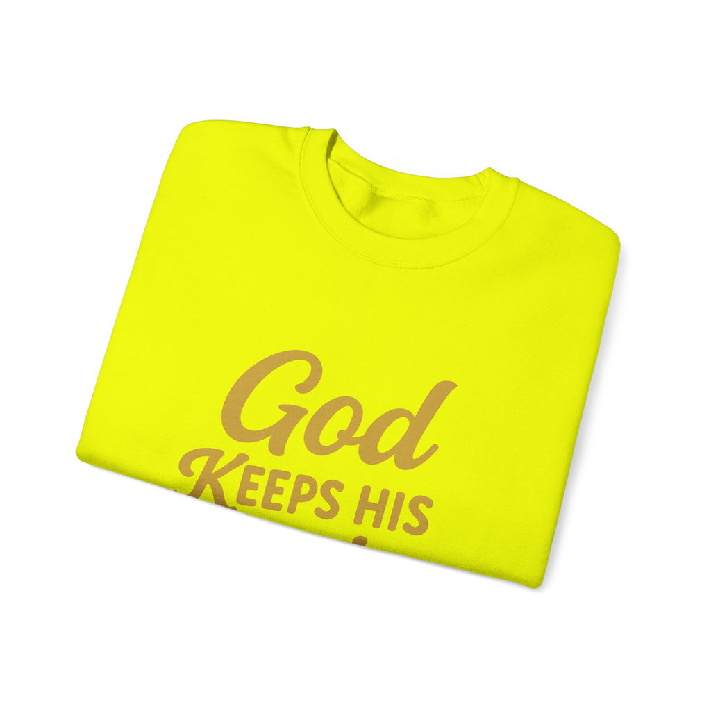 Christian Crewneck Sweatshirt — "God Keeps His Promises" Inspirational Pullover