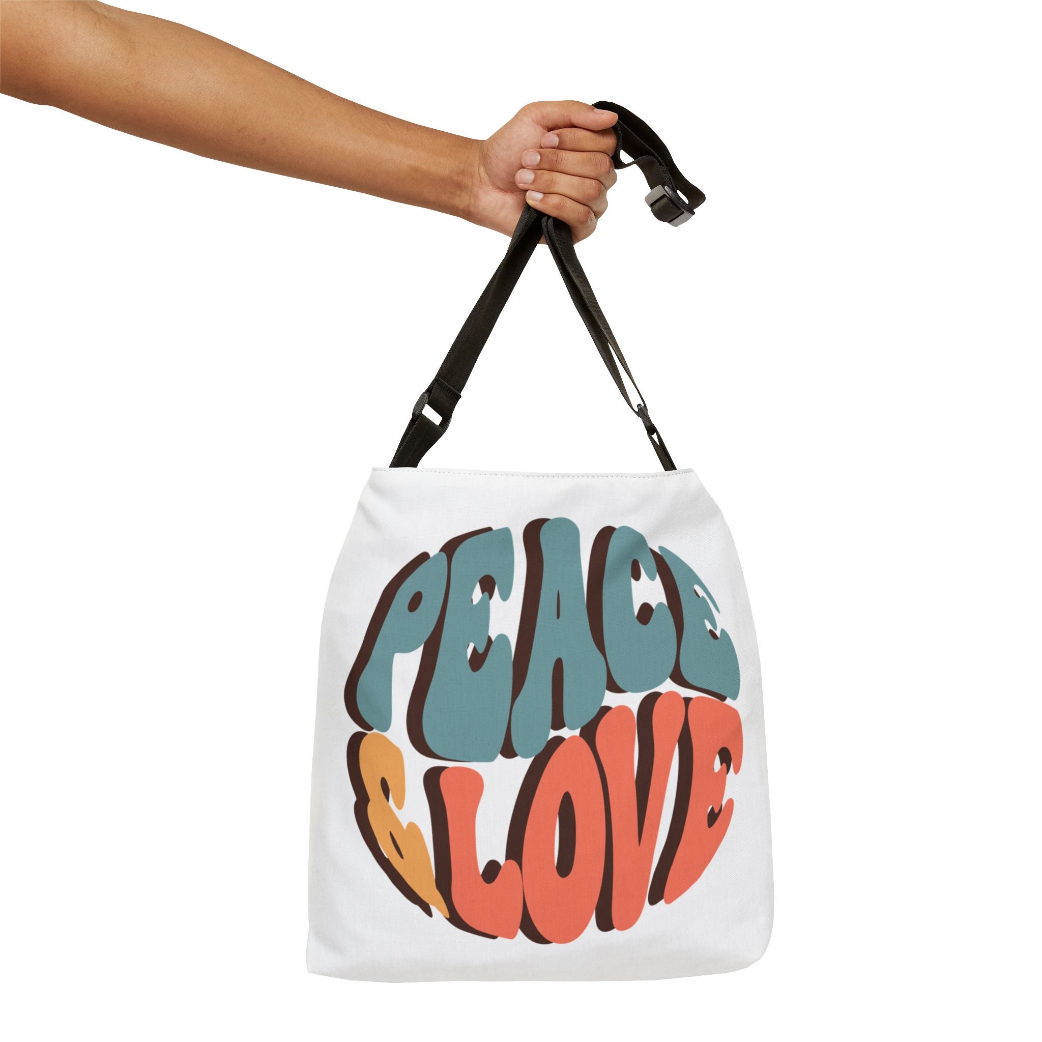 Friends Forever Adjustable Tote Bag — Colorful Script Friendship Shoulder Bag