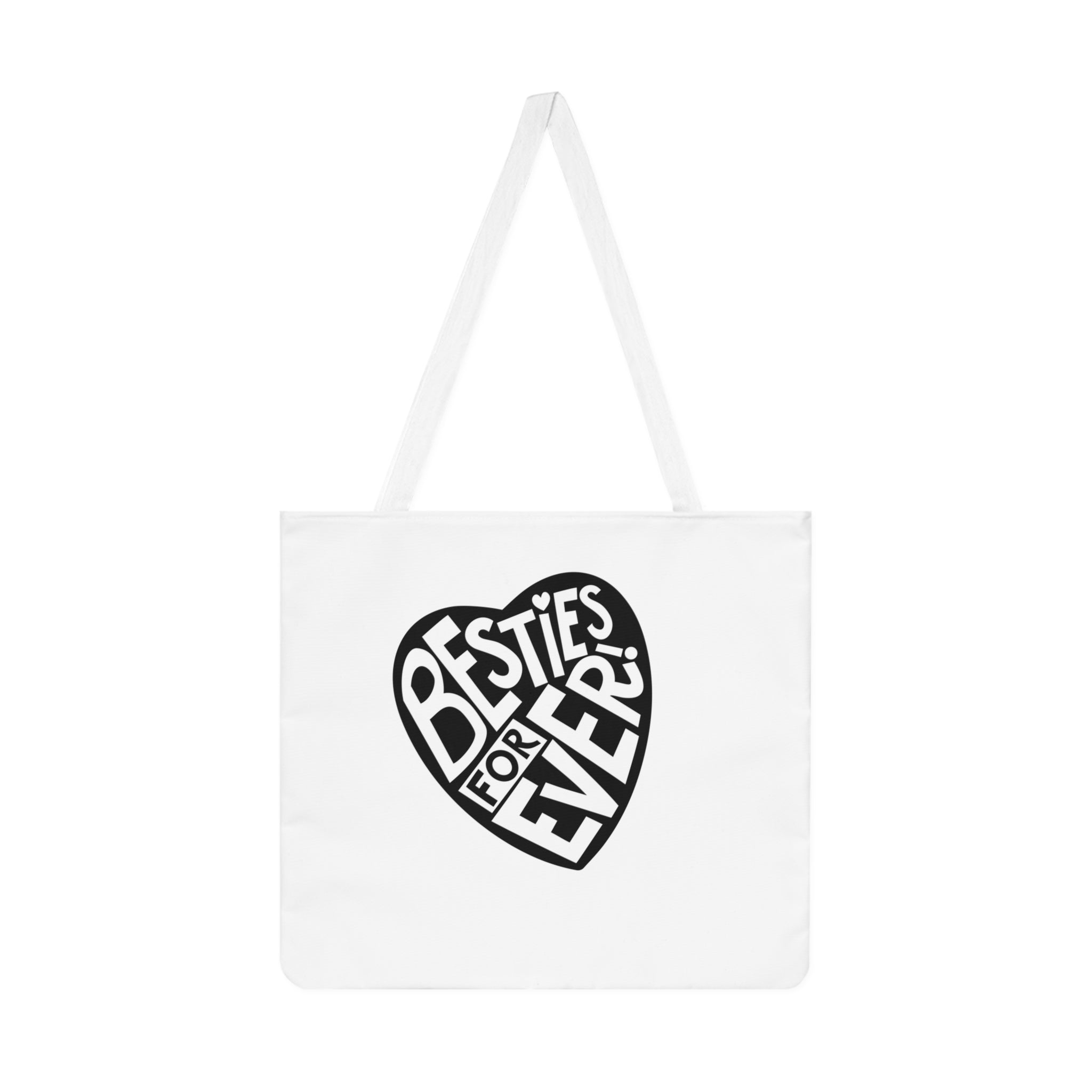 Besties Forever Shoulder Tote — Best Friends Heart Tote Bag