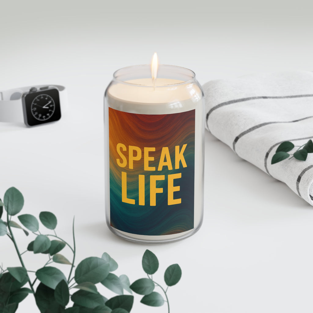 Scented Soy Candle — “Speak Life” Inspirational Aromatherapy Candle (13.75 oz)