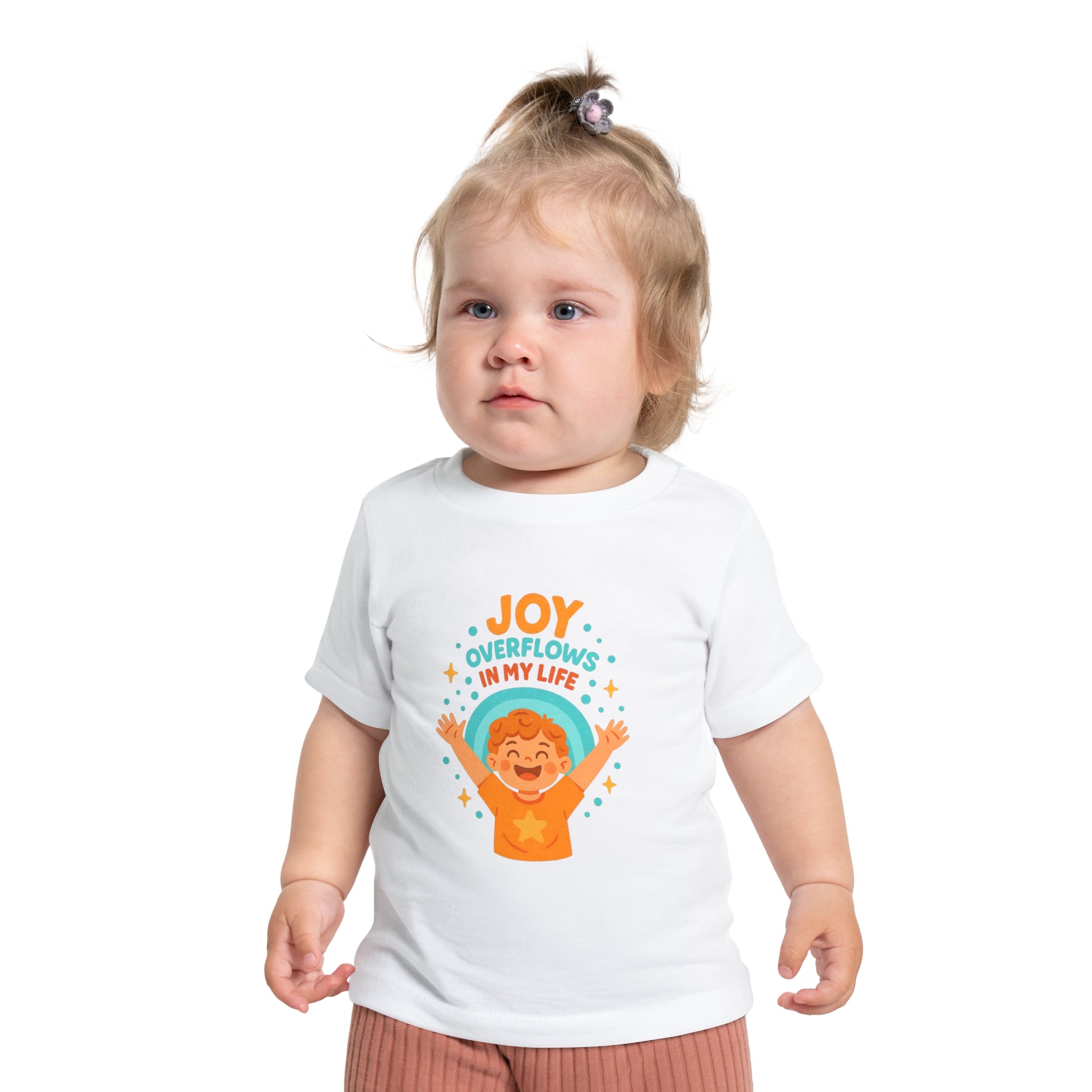Baby T-Shirt — "Joy Overflows in My Life" Cute Cheerful Infant Tee