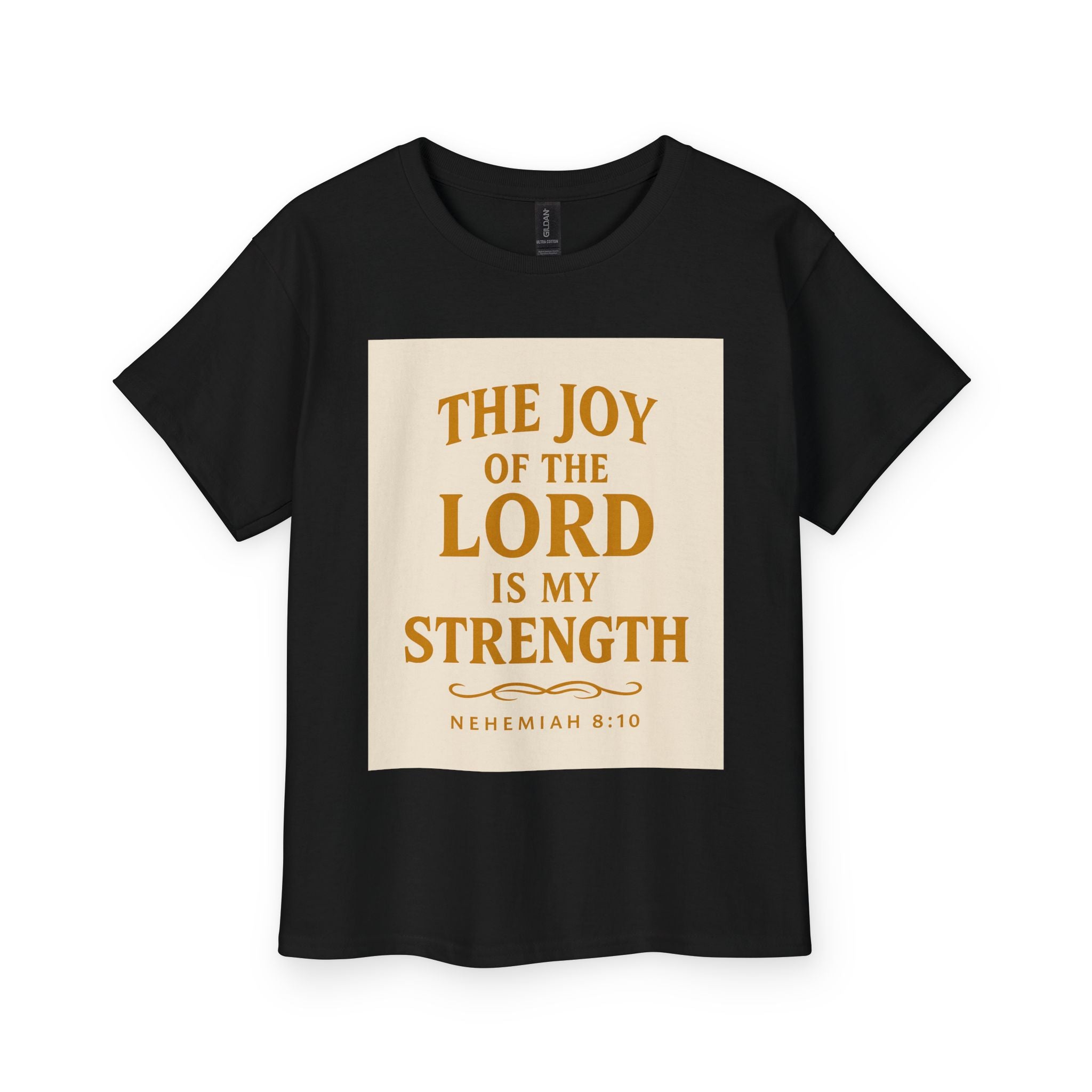 Youth Tee — "The Joy of the Lord Is My Strength" Inspirational Bible Verse Shirt