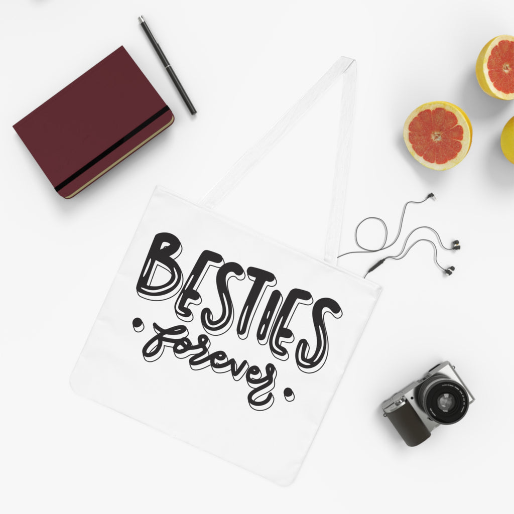 Besties Forever Shoulder Tote — Best Friends Heart Tote Bag