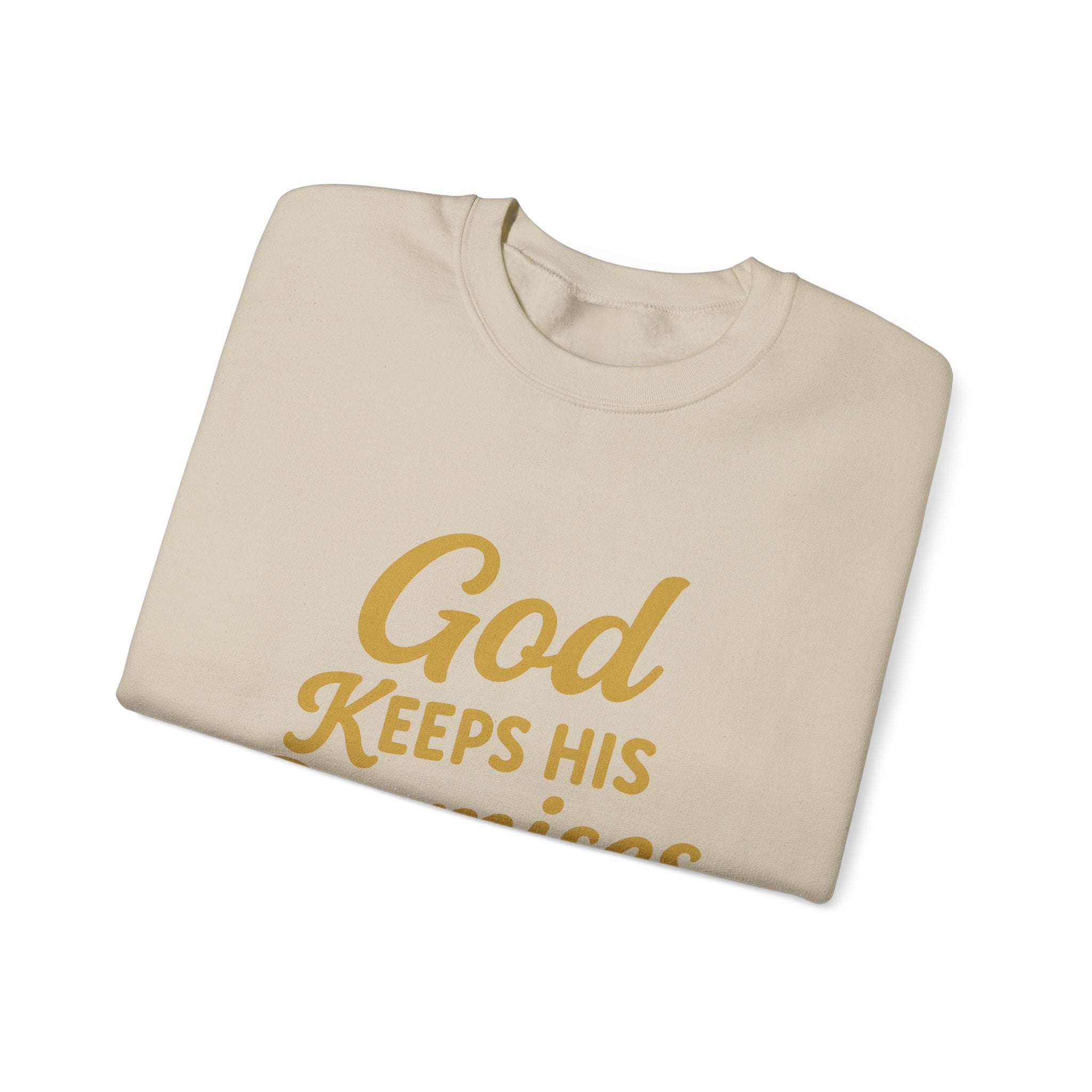 Religious Sweatshirt — "God Keeps His Promises" Crewneck Christian Pullover