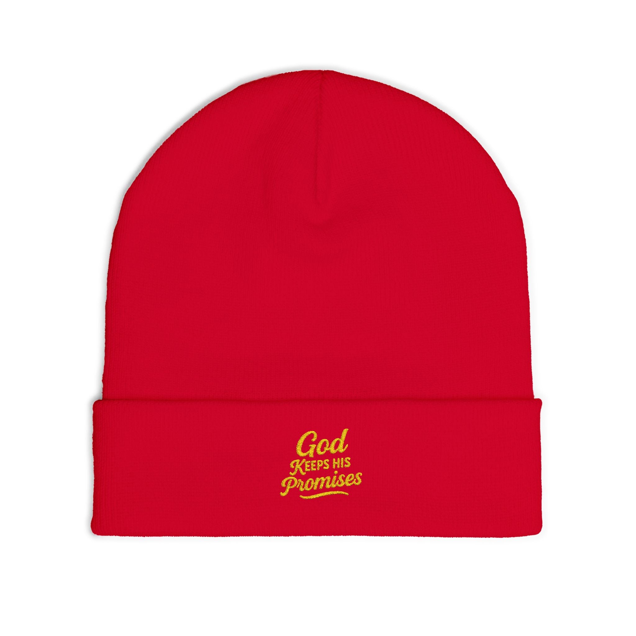 Embroidered Knit Beanie — 'God Gives Me Grace' Cozy Spiritual Winter Hat