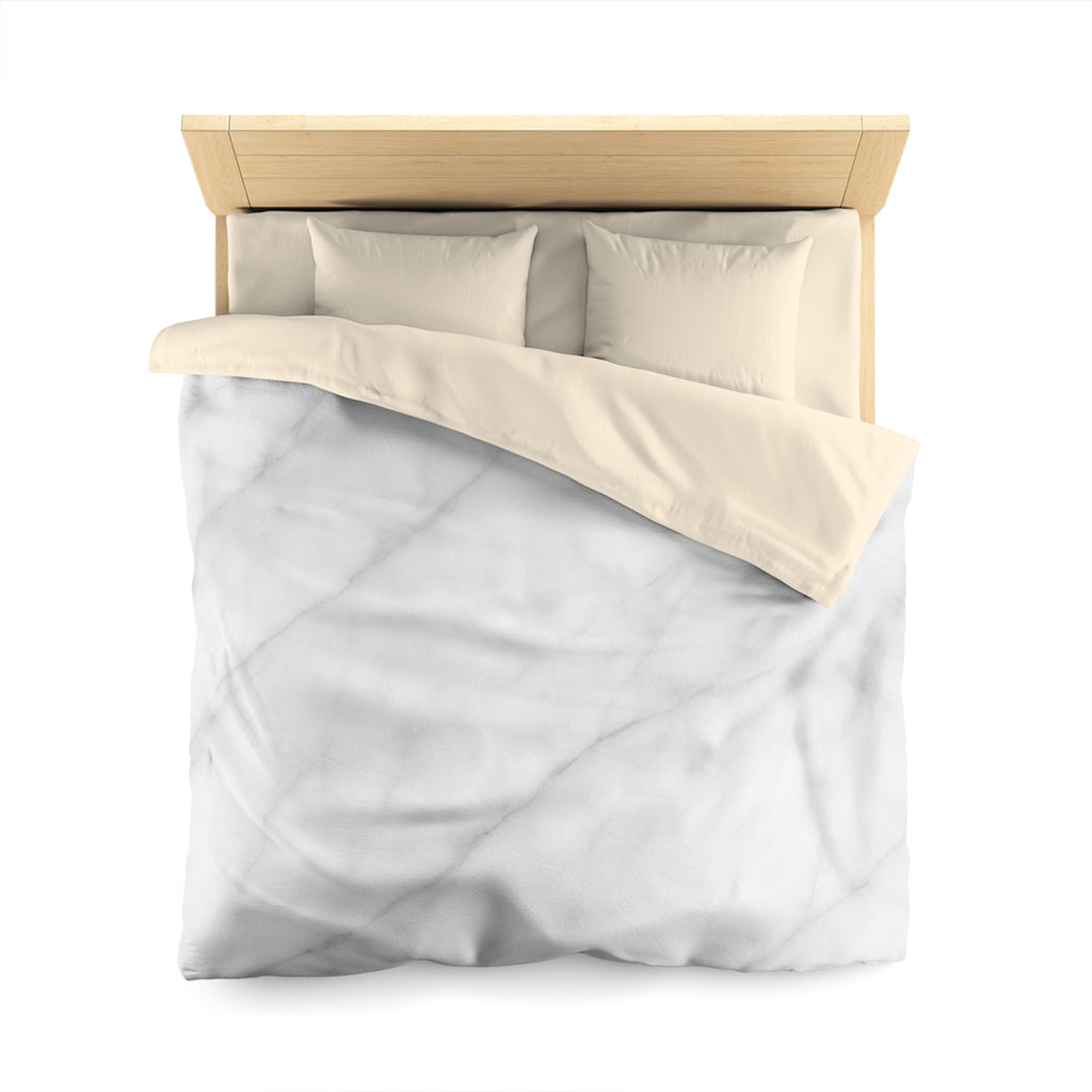 Marble Microfiber Duvet Cover – White Gray Marble Bedding