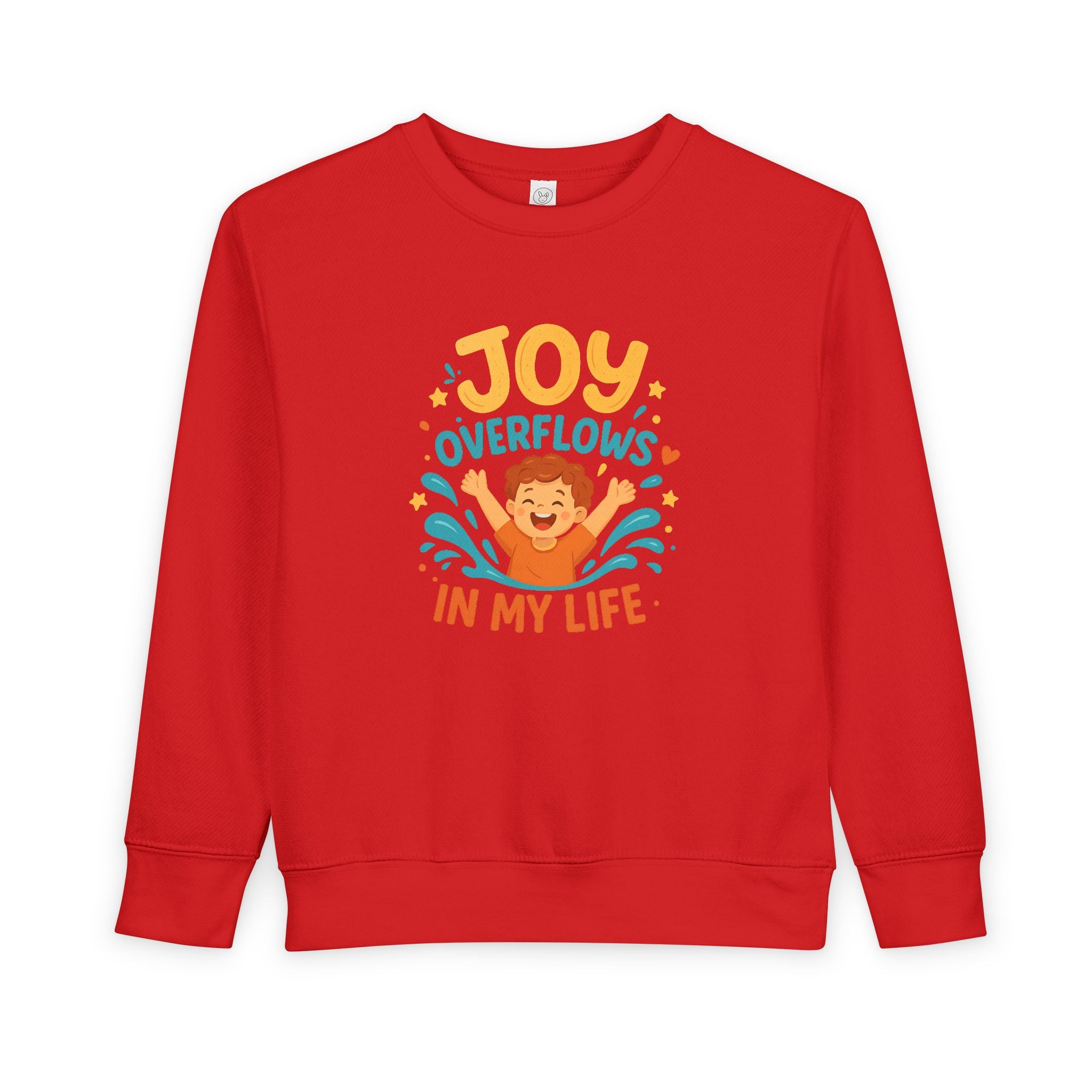 Toddler Sweatshirt — "Joy Overflows in My Life" Cute Playful Kids Pullover