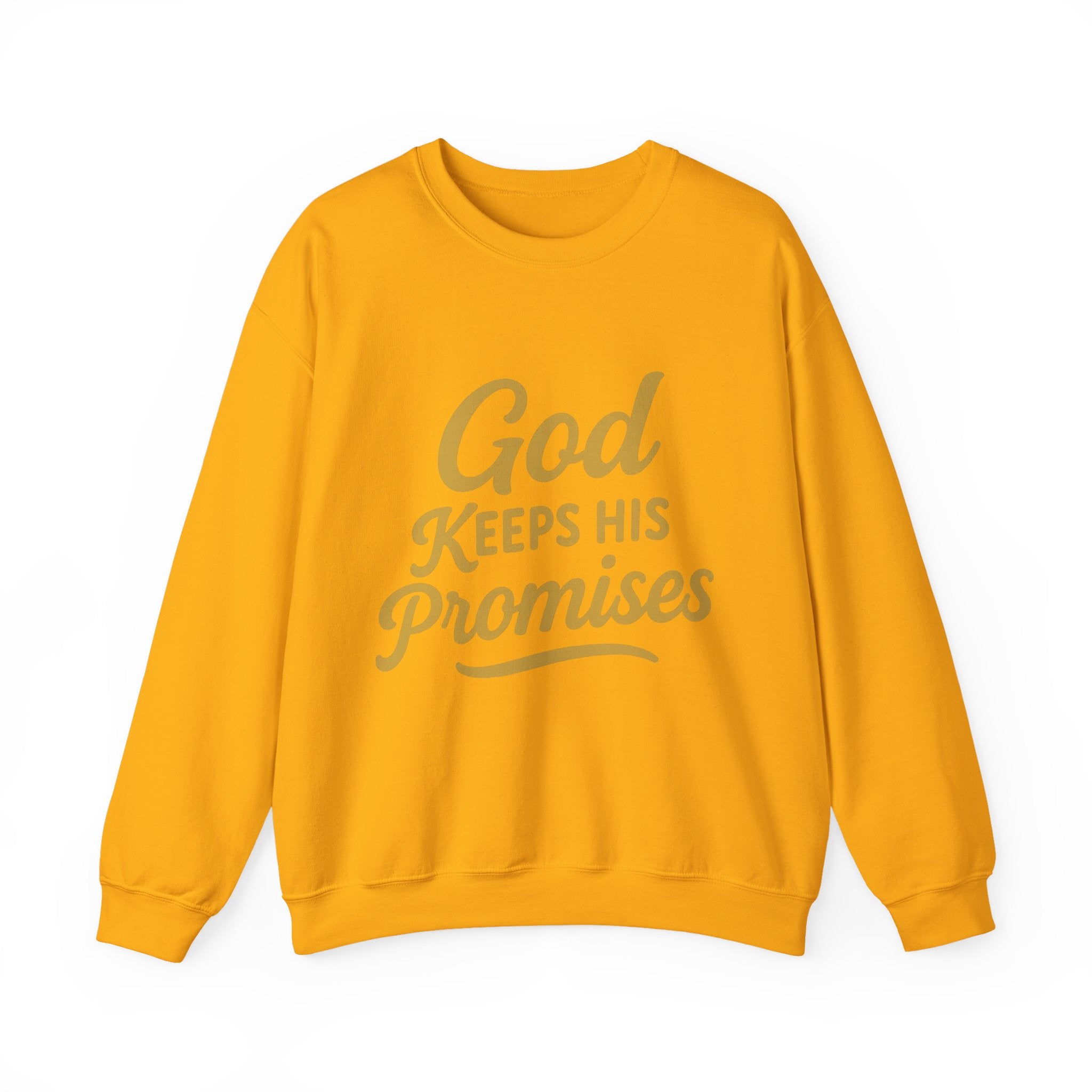 Christian Crewneck Sweatshirt — "God Keeps His Promises" Inspirational Pullover