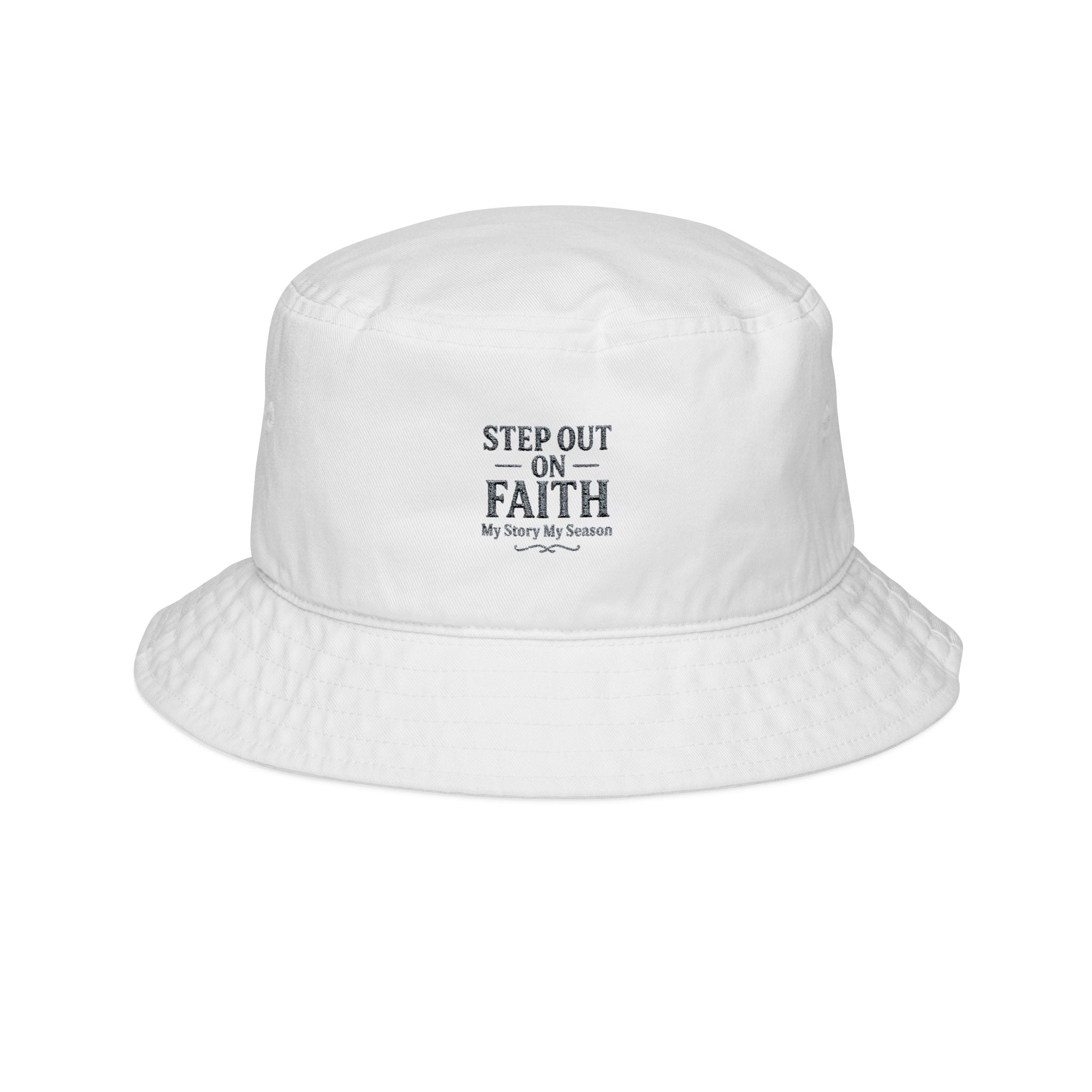 Step Out on Faith Embroidered Bucket Hat