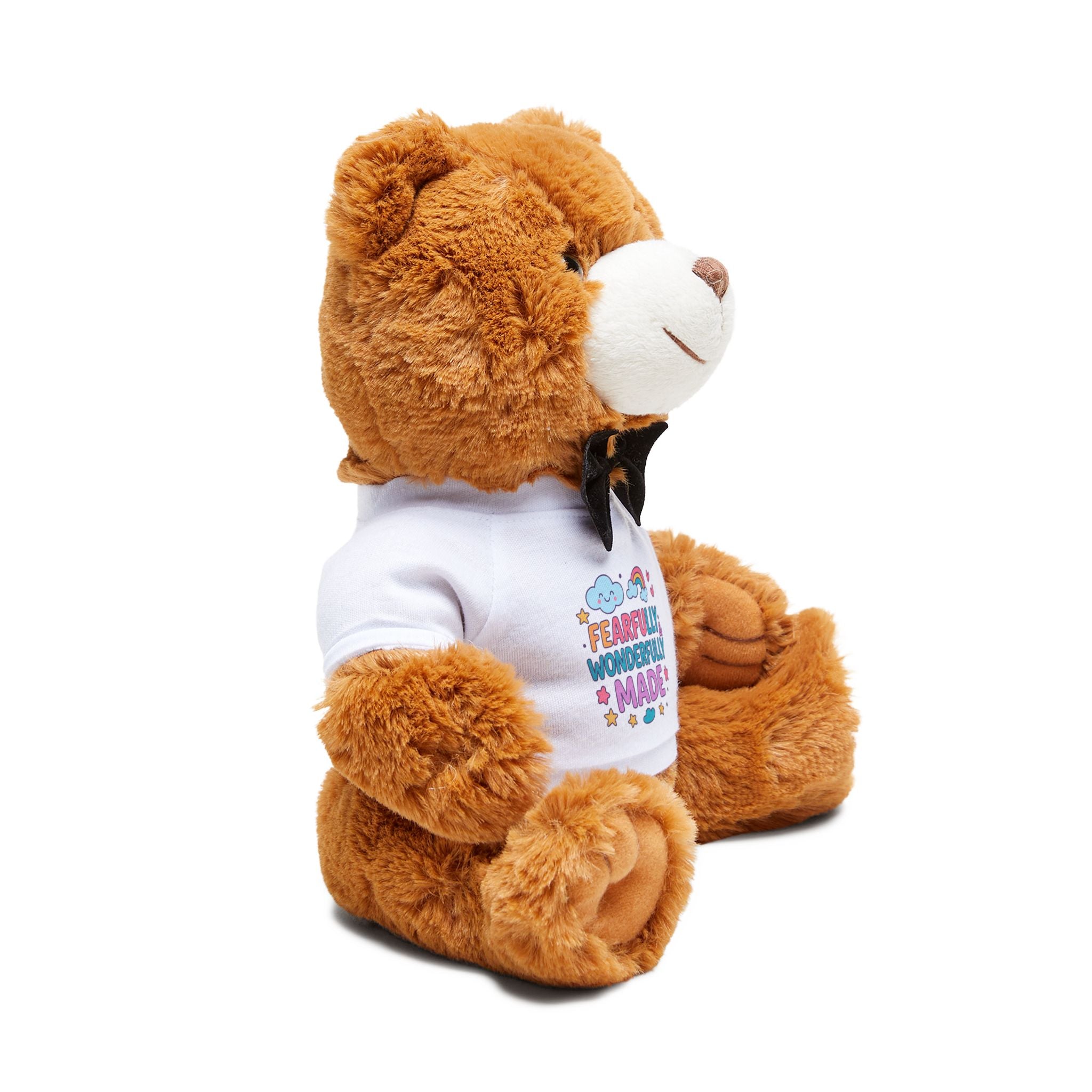 Plush Teddy Bear — 'Fearfully & Wonderfully Made' T‑Shirt Stuffed Animal
