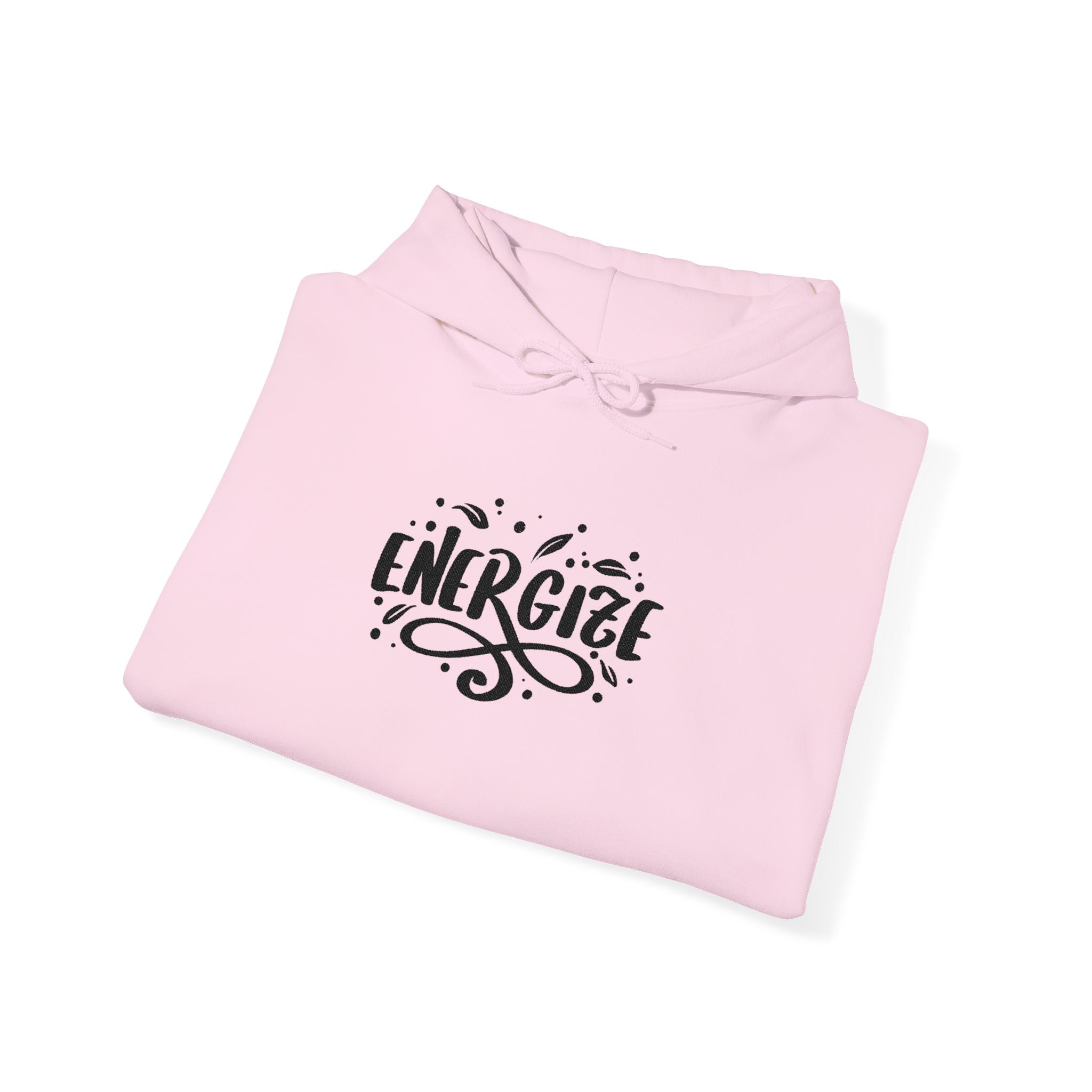 Energize Script Hoodie – Motivational White Pullover