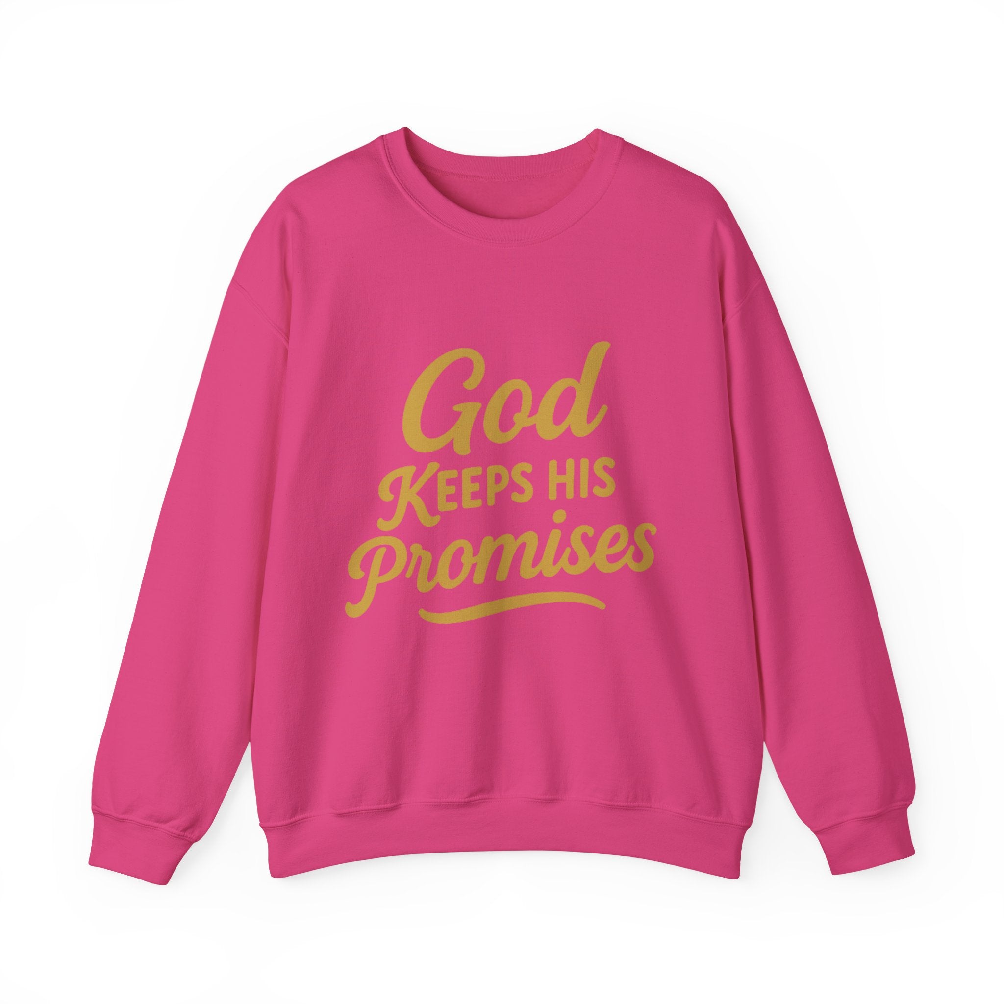 Christian Crewneck Sweatshirt — "God Keeps His Promises" Inspirational Pullover