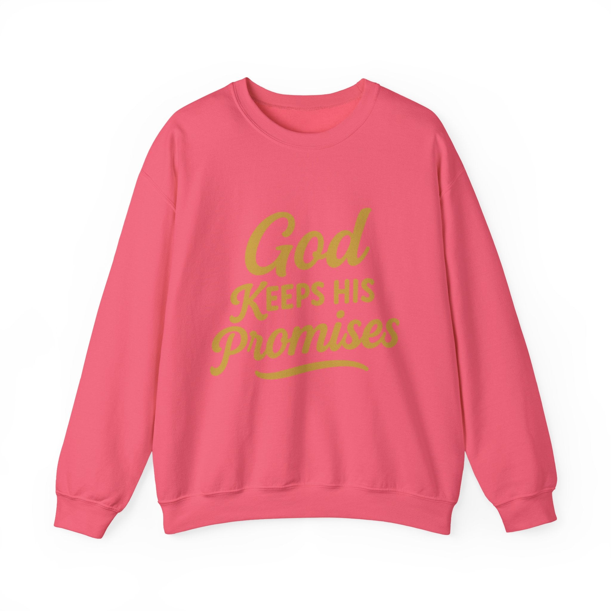 Christian Crewneck Sweatshirt — "God Keeps His Promises" Inspirational Pullover