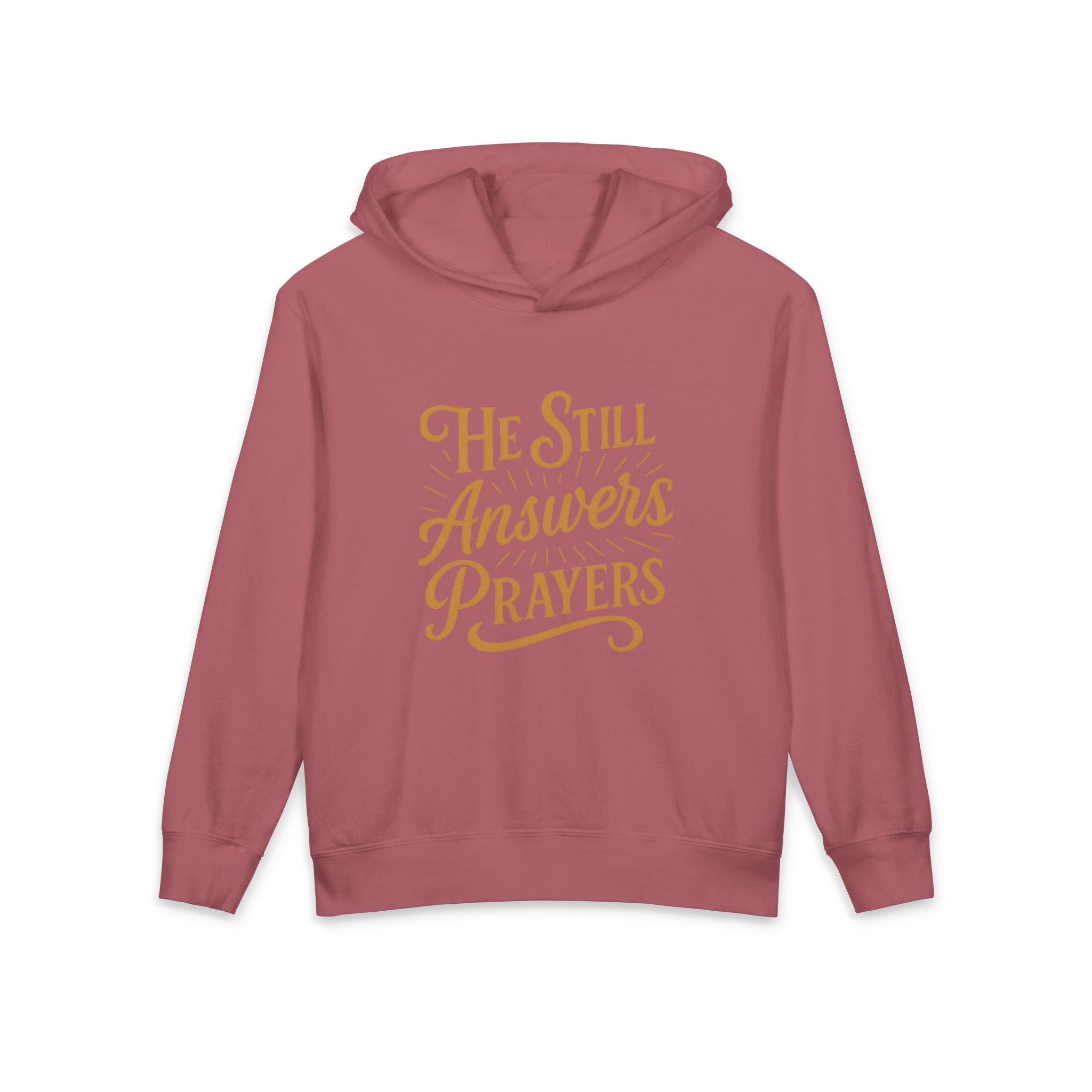 Youth Hoodie - "He Still Answers Prayers" Christian Faith Pullover