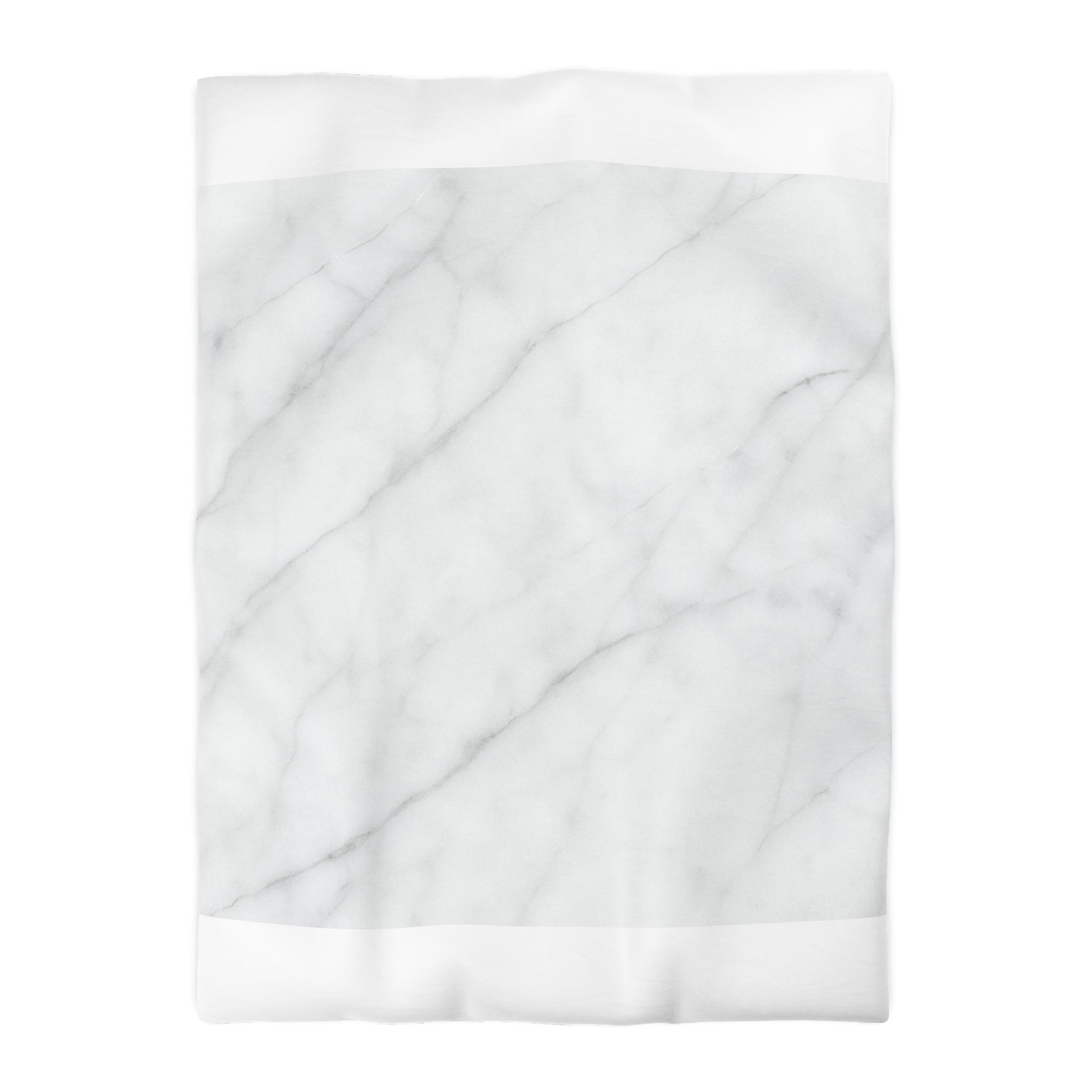 Marble Microfiber Duvet Cover – White Gray Marble Bedding