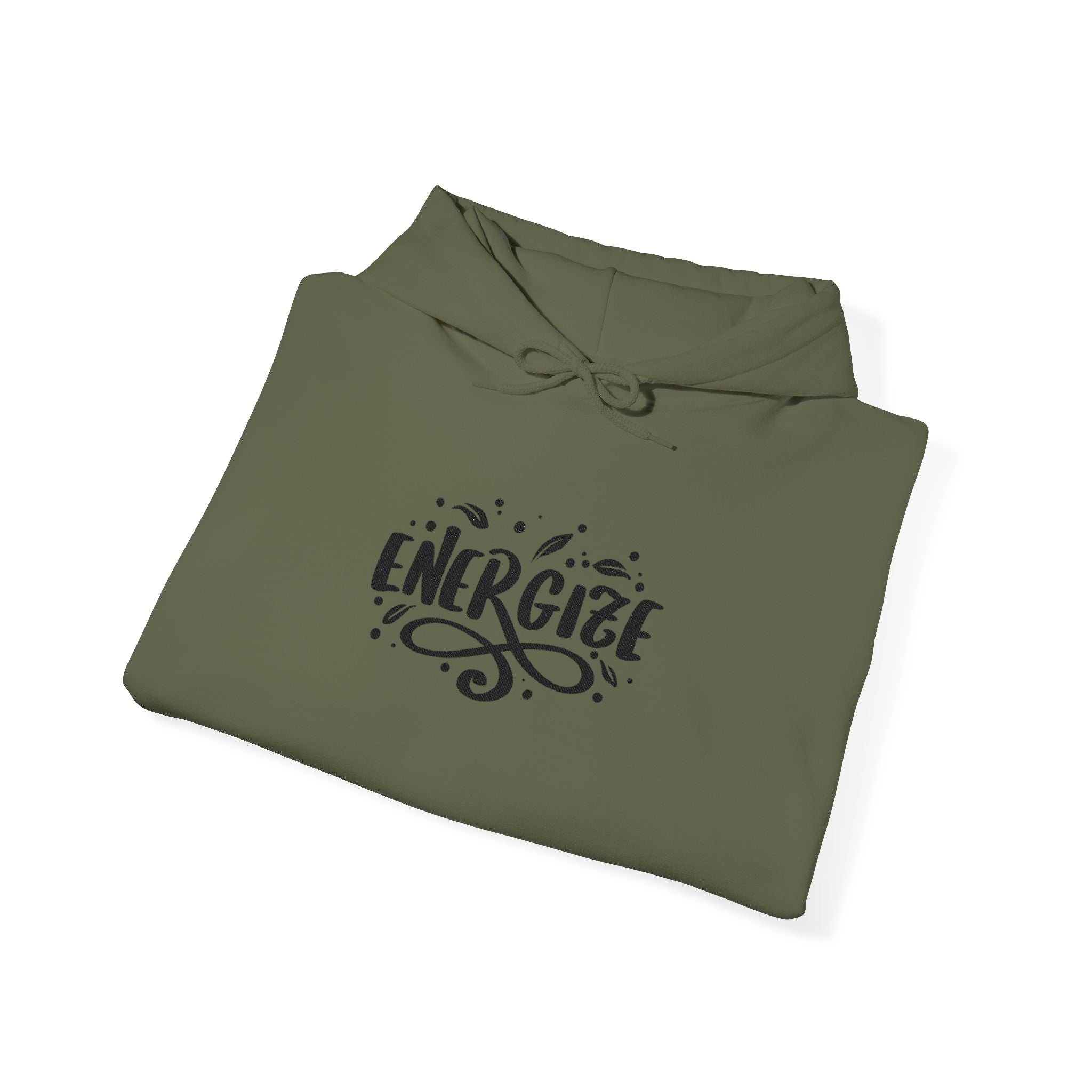 Energize Script Hoodie – Motivational White Pullover