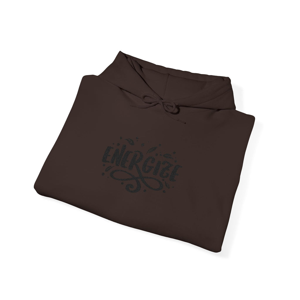 Energize Script Hoodie – Motivational White Pullover