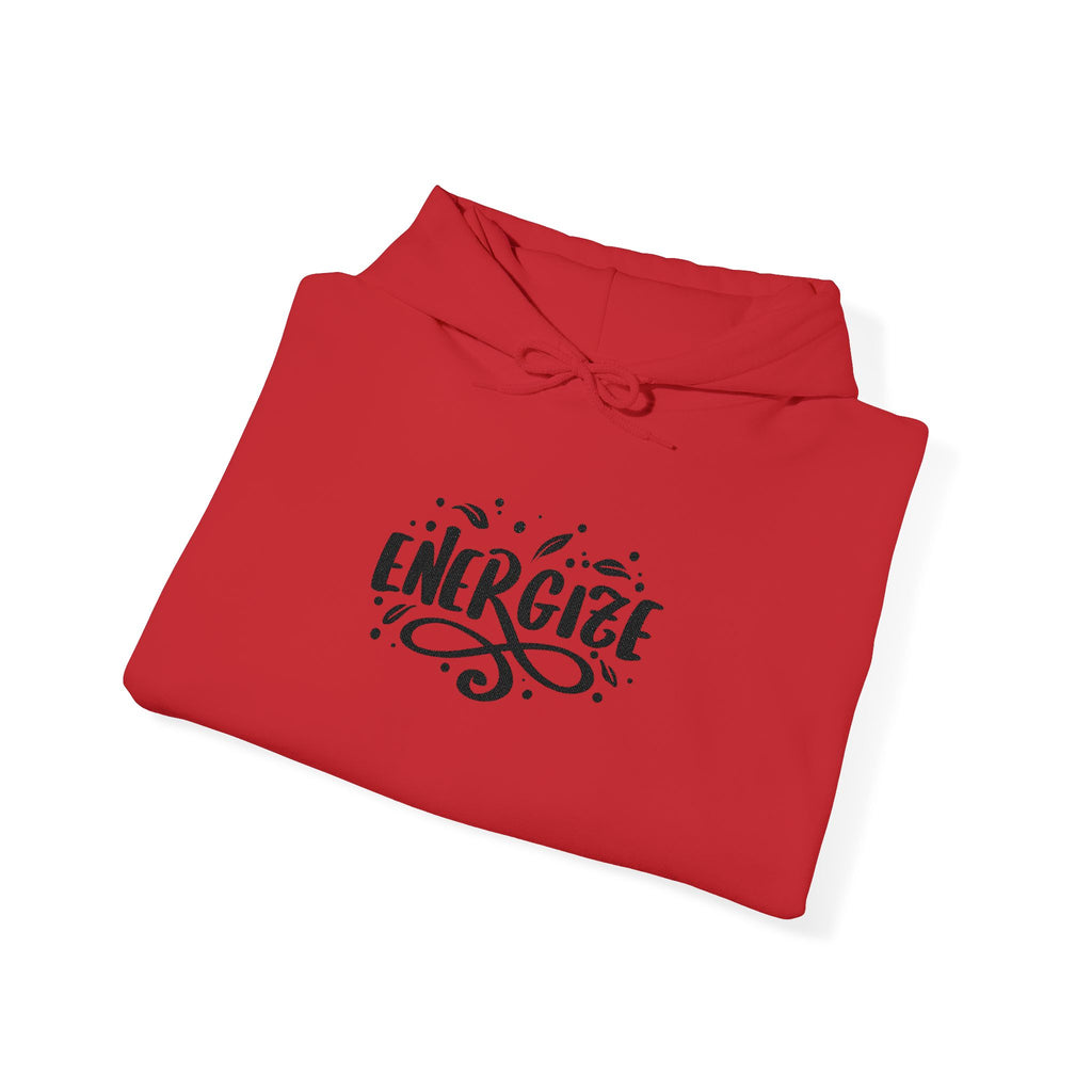 Energize Script Hoodie – Motivational White Pullover