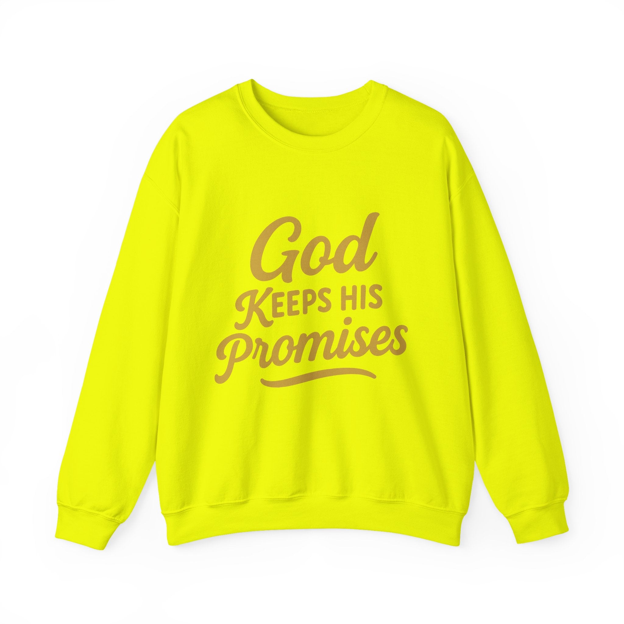 Christian Crewneck Sweatshirt — "God Keeps His Promises" Inspirational Pullover