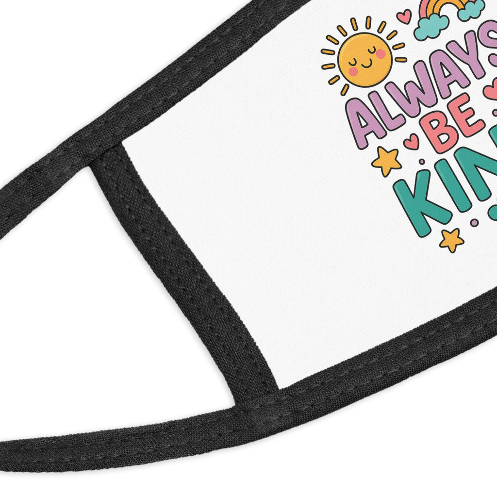 Kids Face Mask — “Always Be Kind” Cute Rainbow Sun Design