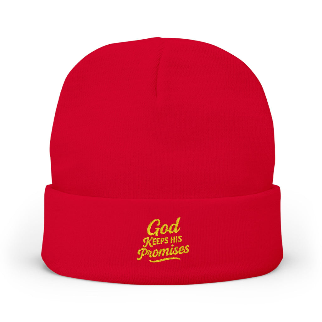 Embroidered Knit Beanie — 'God Gives Me Grace' Cozy Spiritual Winter Hat