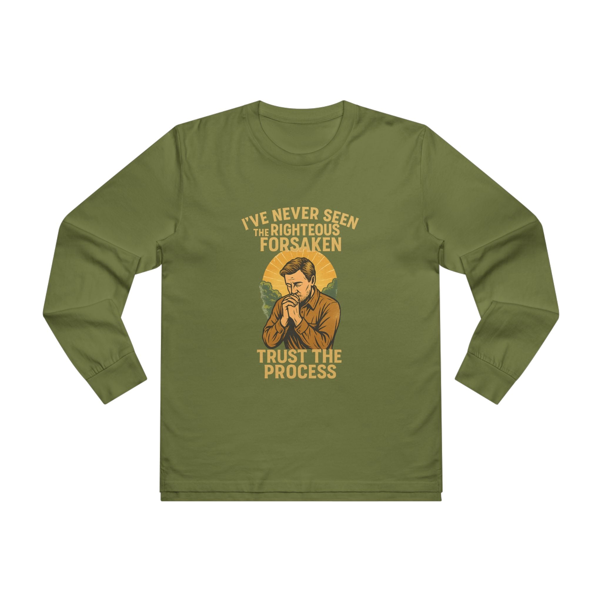 Trust The Process Longsleeve Tee — Vintage Motivational Graphic