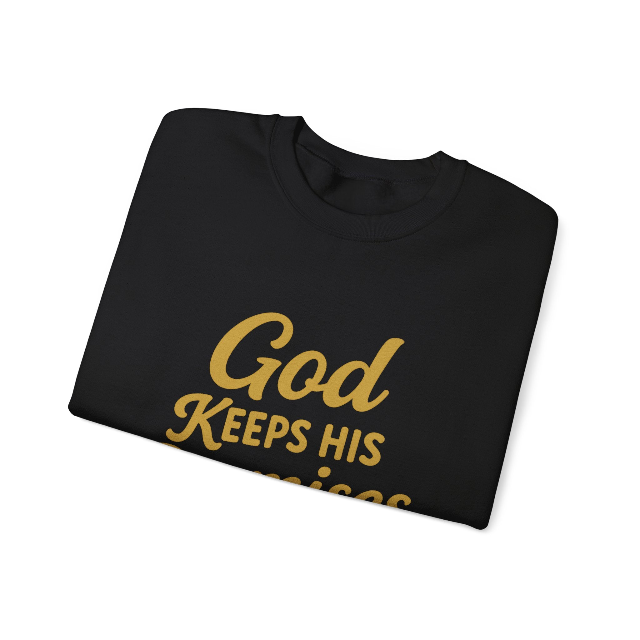 Religious Sweatshirt — "God Keeps His Promises" Crewneck Christian Pullover