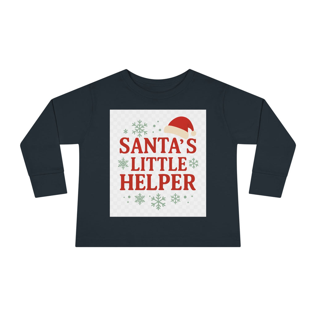 Santa's Little Helper Toddler Long Sleeve Tee