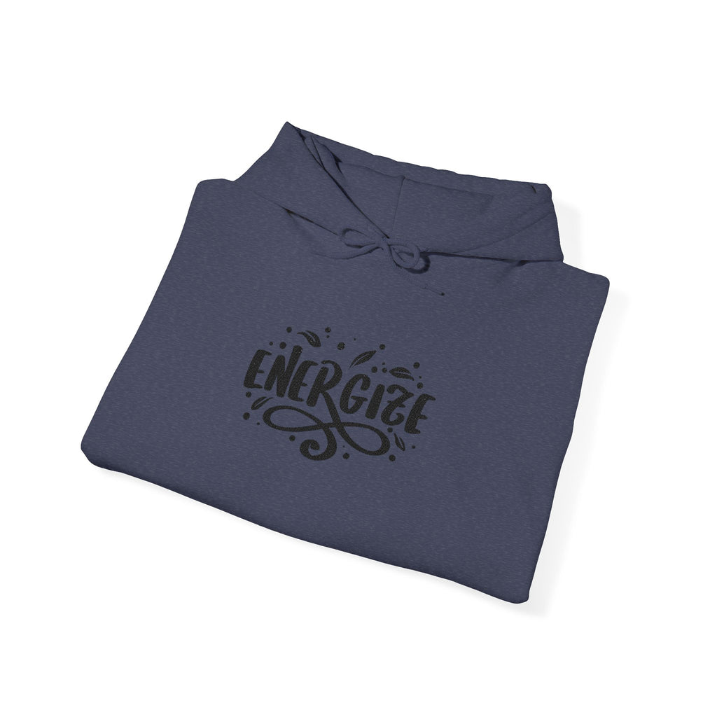 Energize Script Hoodie – Motivational White Pullover