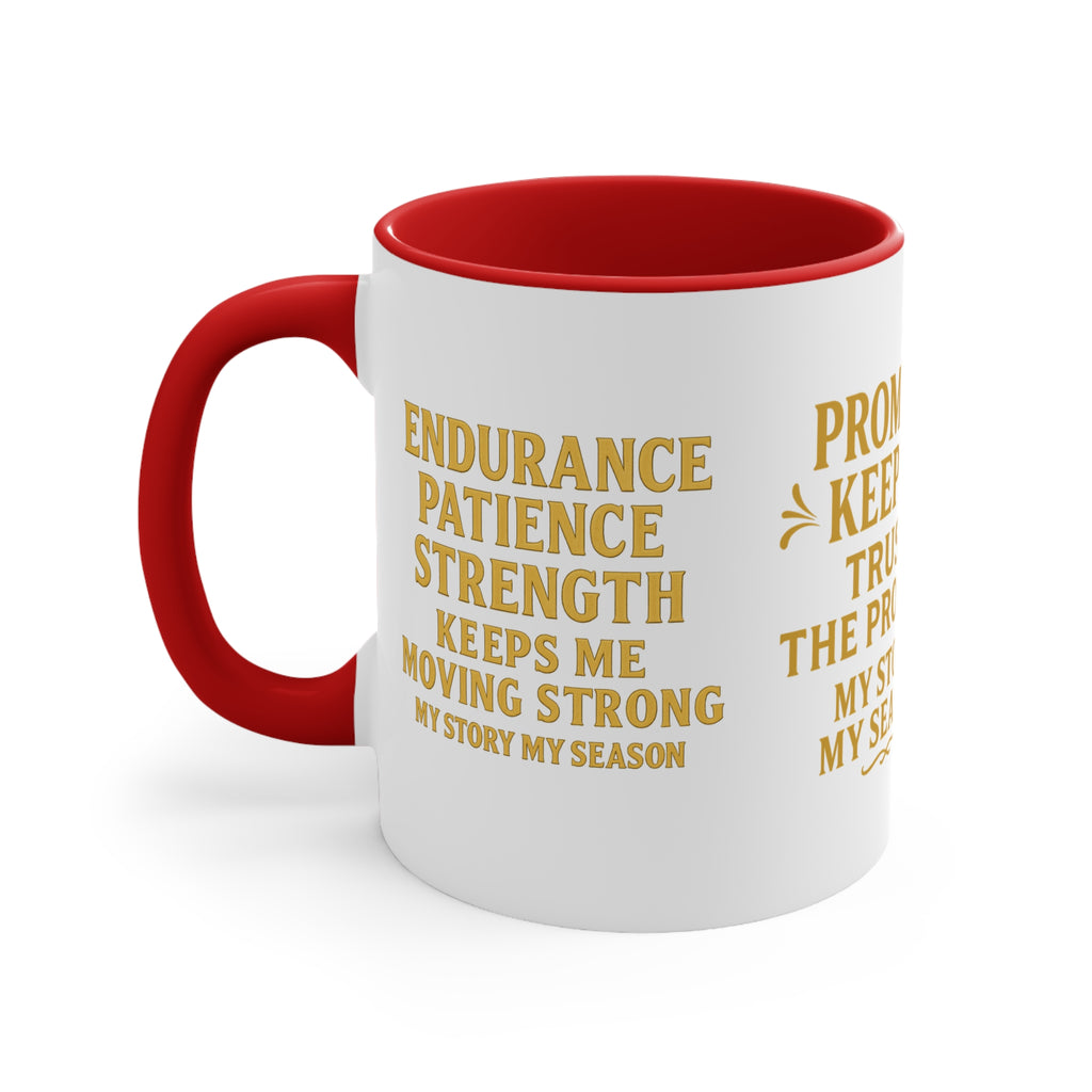 Inspirational Faith Mug — "Promise Keeper, Trust the Process" Accent Coffee Cup