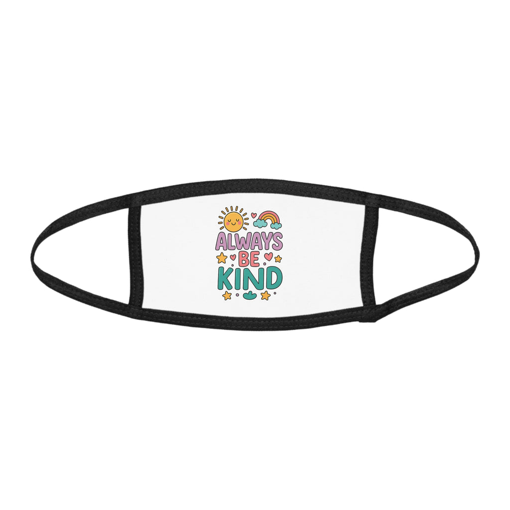 Kids Face Mask — “Always Be Kind” Cute Rainbow Sun Design
