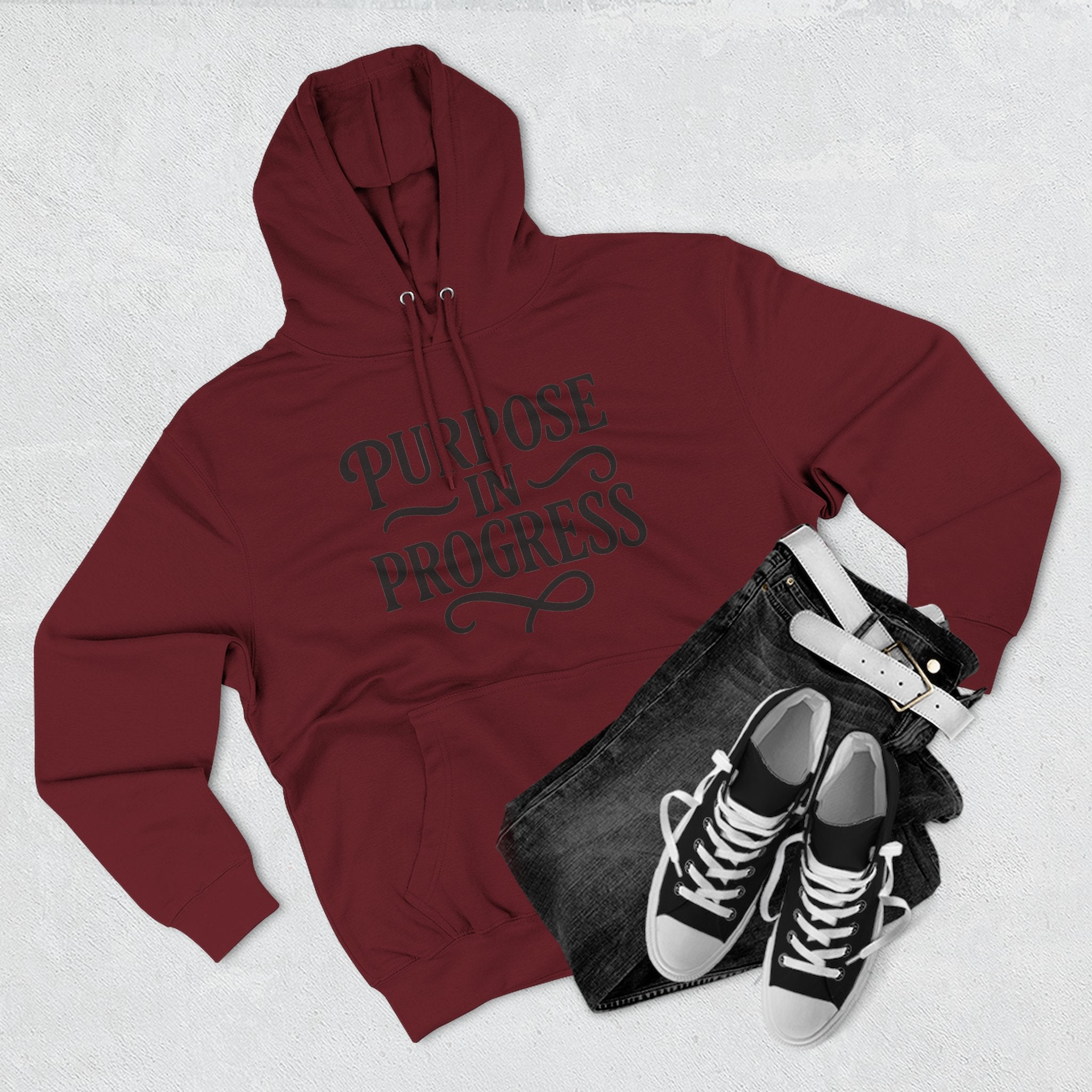 Purpose In Progress Hoodie — Inspirational Motivational Pullover
