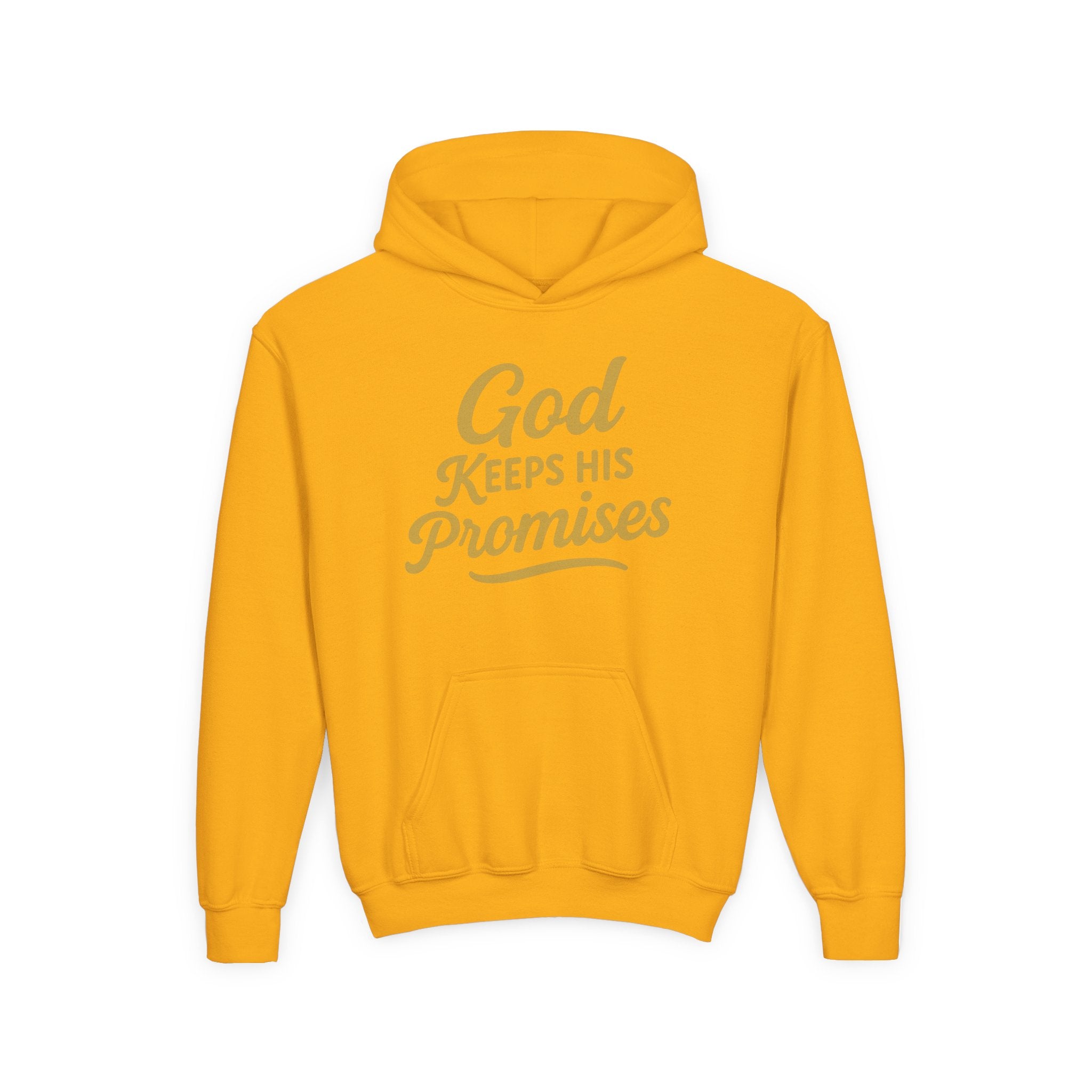 Youth Hoodie — "God Keeps His Promises" Inspirational Faith Sweatshirt