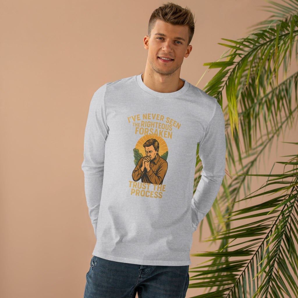 Trust The Process Longsleeve Tee — Vintage Motivational Graphic